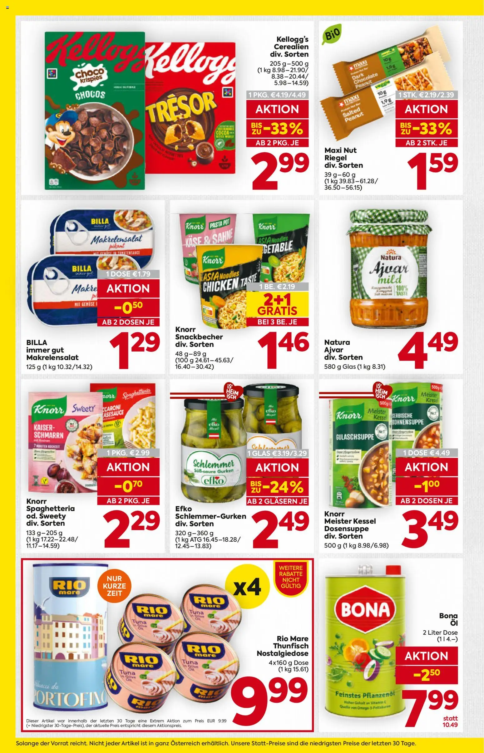Billa - Flugblatt gültig ab 16.07.2026 | Seite: 10 | Produkte: Pasta, Sahne, Gurken, Rosinen