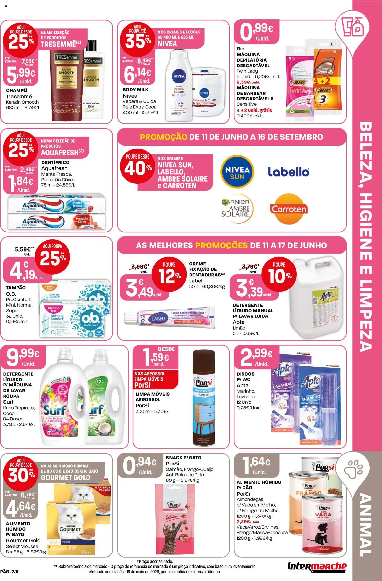 Intermarché Folheto Mini │ válido de 11.06.2026 | Página: 7 | Produtos: Frango, Shampoo, Base, Detergente