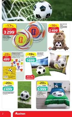 Auchan Nyári extra ajánlataink - amely érvényes a következő dátumtól: 11.06.2026 | Oldal: 2 | Termékek: Strandtörölköző, Ágyneműhuzat, Díszpárna