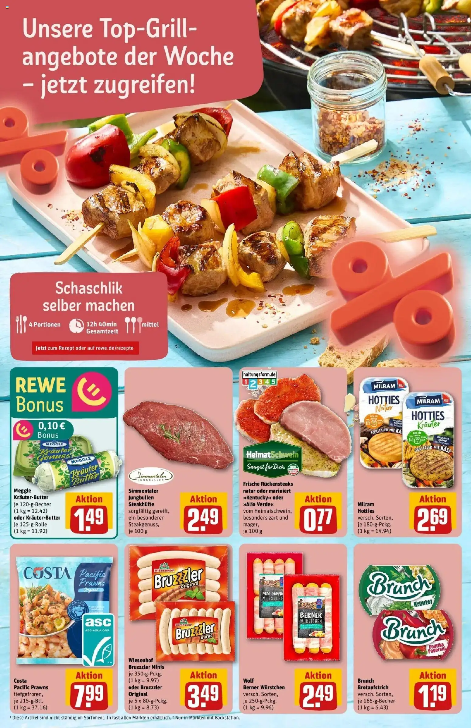 Rewe Prospekt Recklinghausen – gültig ab 17.05.2026 | Seite: 16 | Produkte: Käse, Kräuterbutter, Milram, Steak