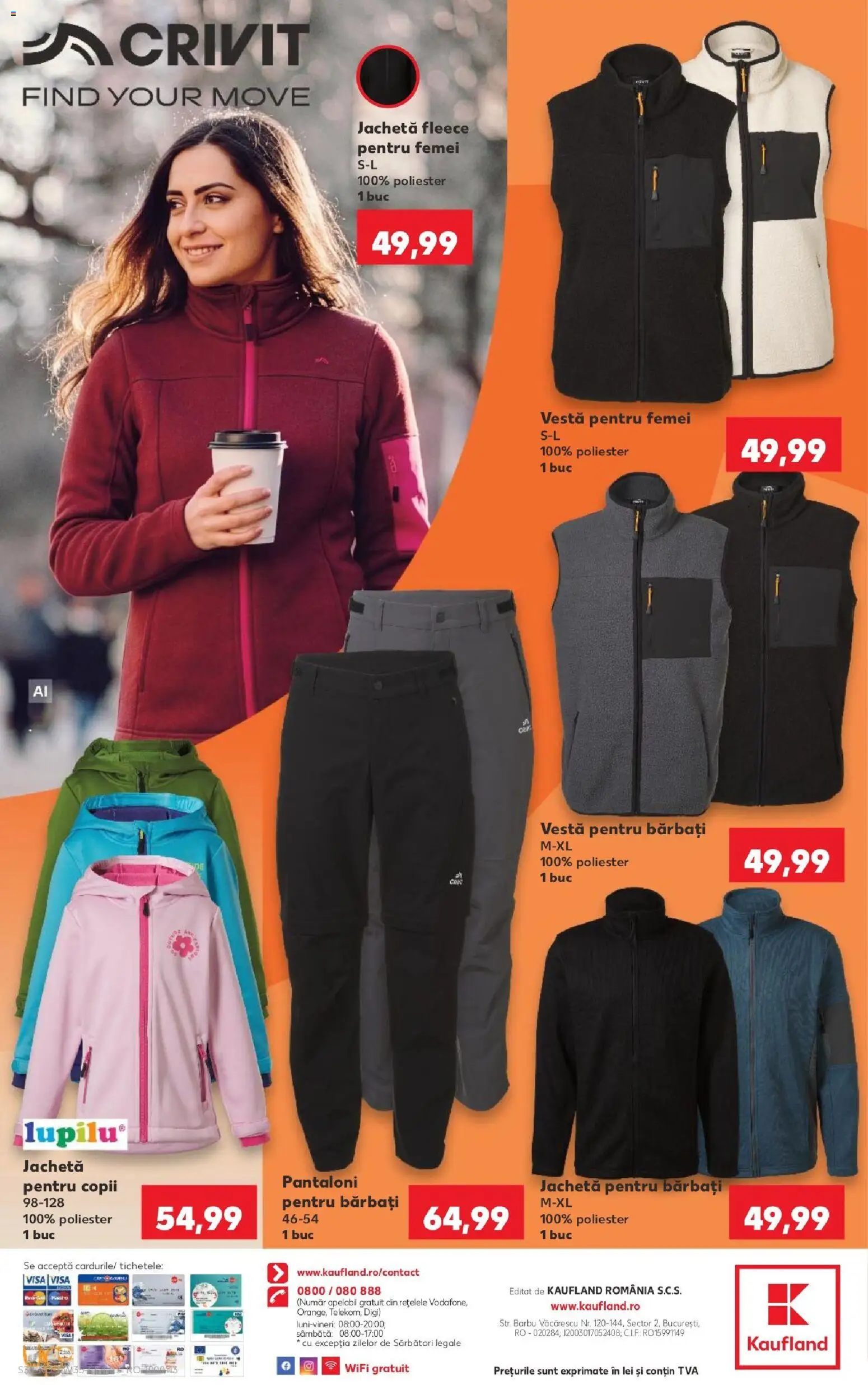Noul catalog Kaufland – valabil de la 26.08.2026 | Pagină: 32 | Produse: Jachetă, Vestă, Pantaloni