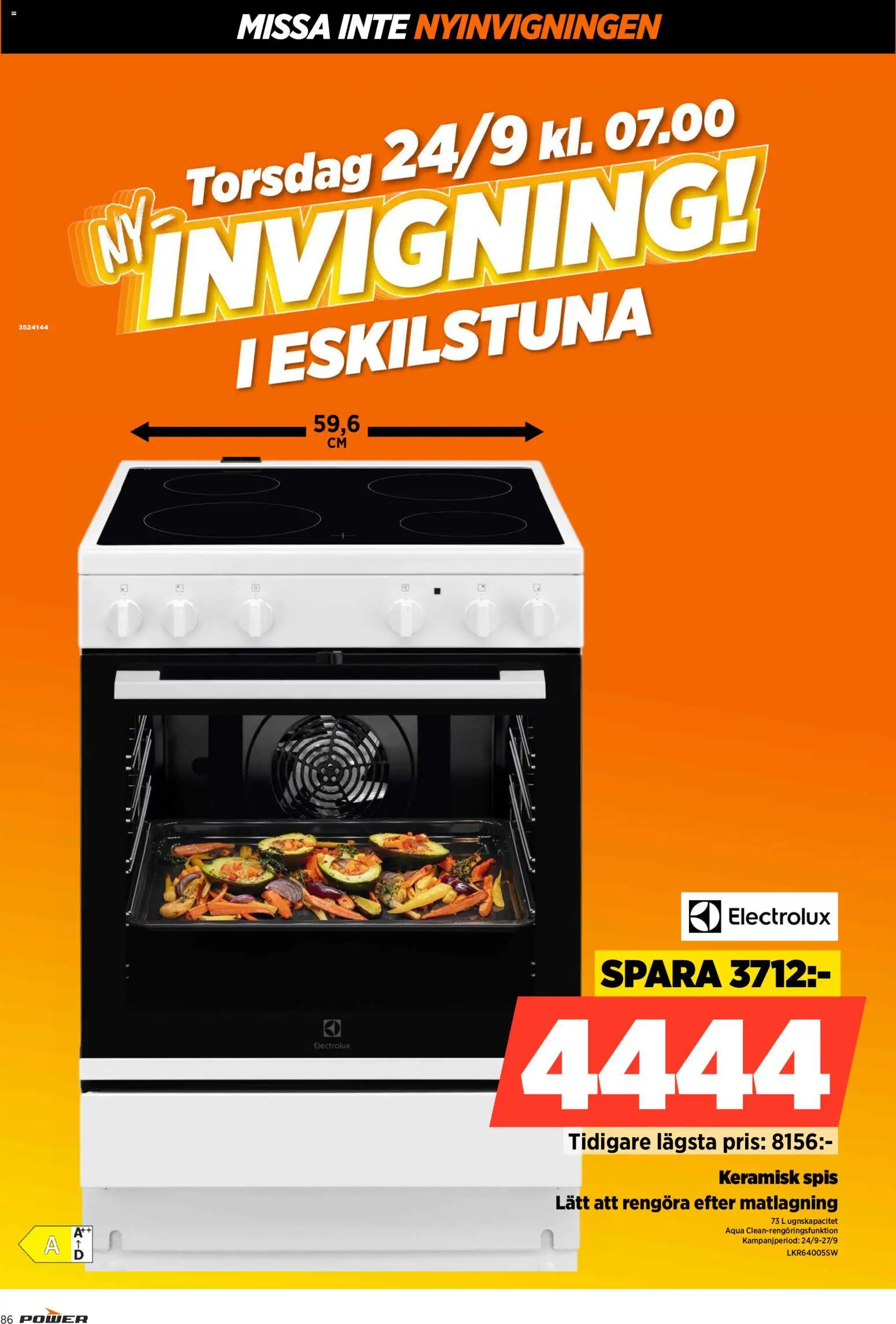 Power reklamblad aktuell från 24/09/2026 | Sida: 86 | Produkter: Spis