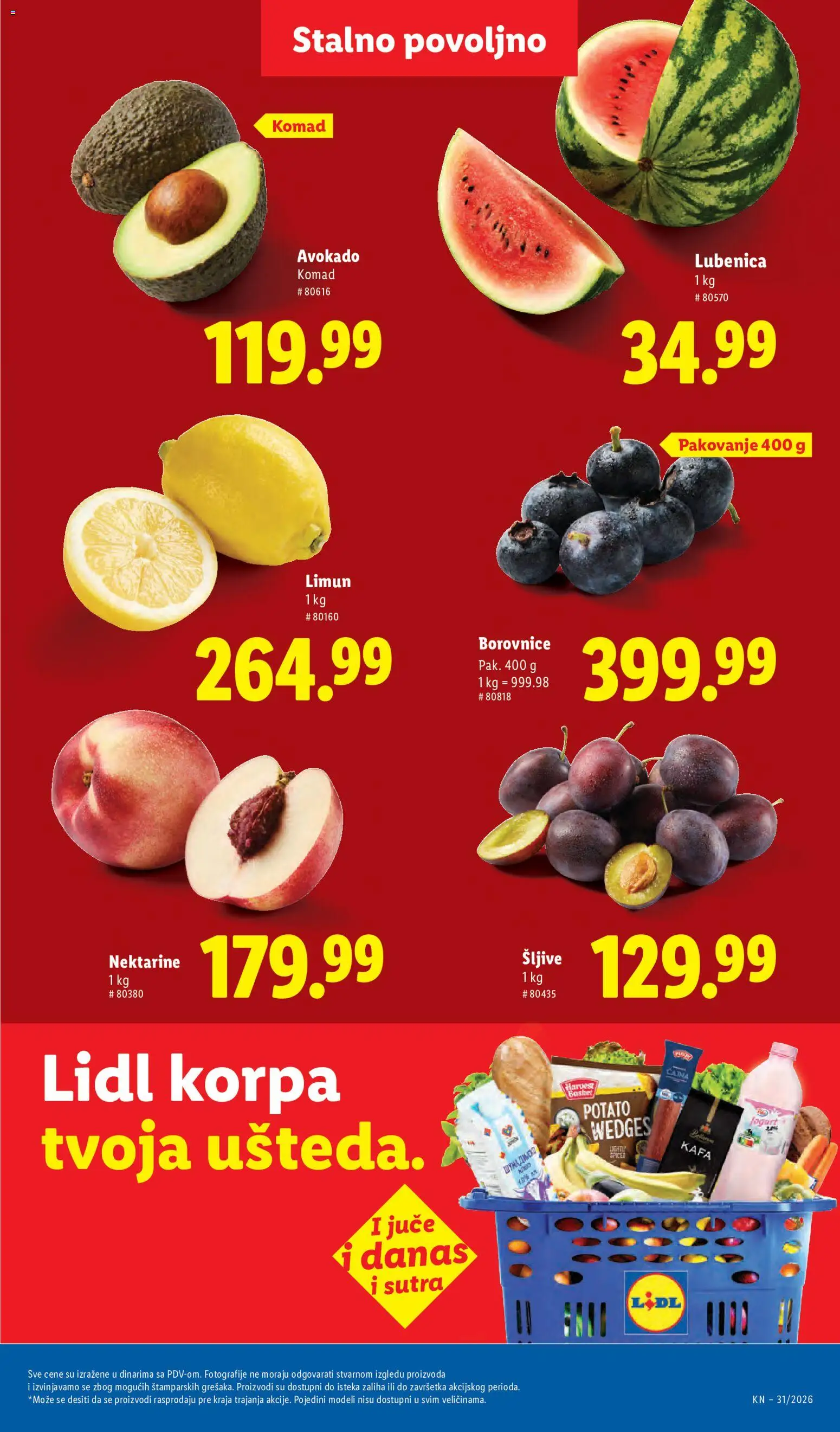 Lidl katalog - važi od 30.07.2026 | Strana: 43 | Proizvode: Avokado, Pakovanje, Kafa, Borovnice