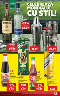 Kaufland RO Zalau - amely érvényes a következő dátumtól: 2026.07.15. | Oldal: 14 | Termékek: Tonic, Whiskey, Jameson, Cola