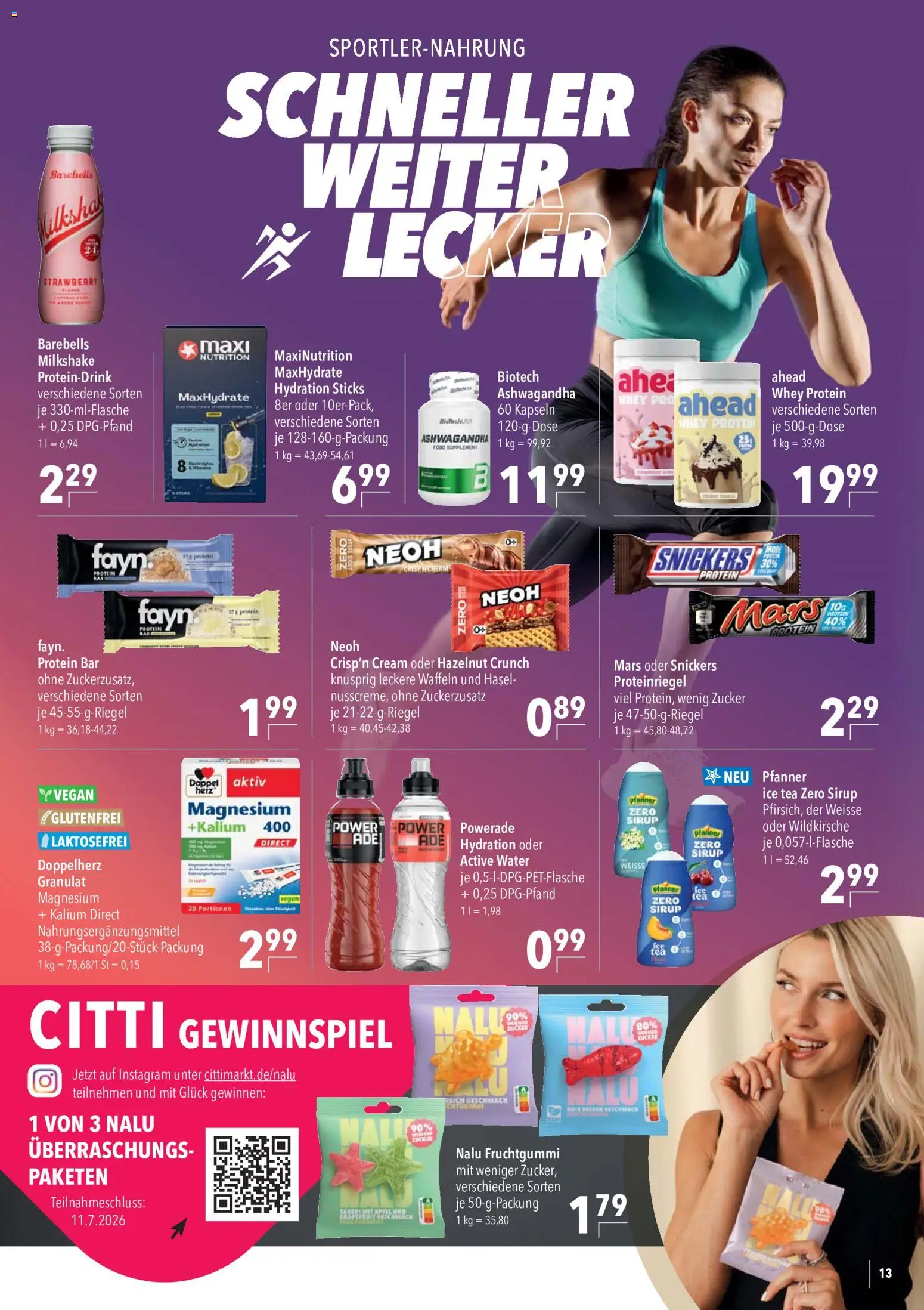 CITTI Markt Prospekt – gültig ab 24.06.2026 | Seite: 13 | Produkte: Äpfel, Sirup, Snickers, Powerade