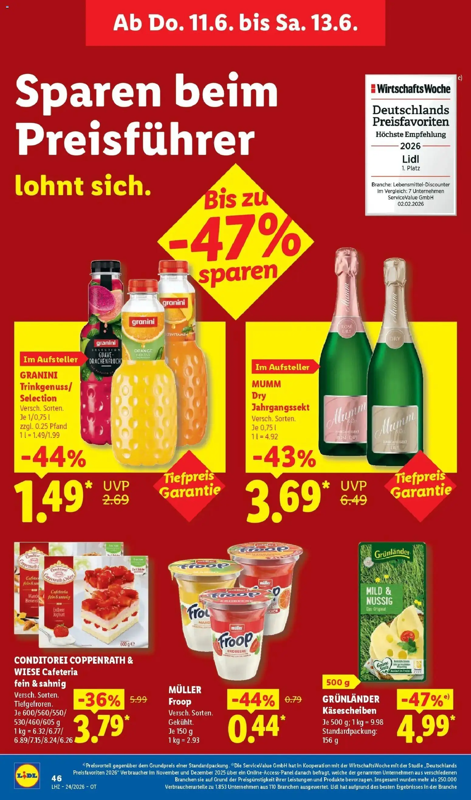 Lidl Prospekt Senftenberg – gültig ab 08.06.2026 | Seite: 74 | Produkte: Froop, Joghurt, Grunlander, Granini