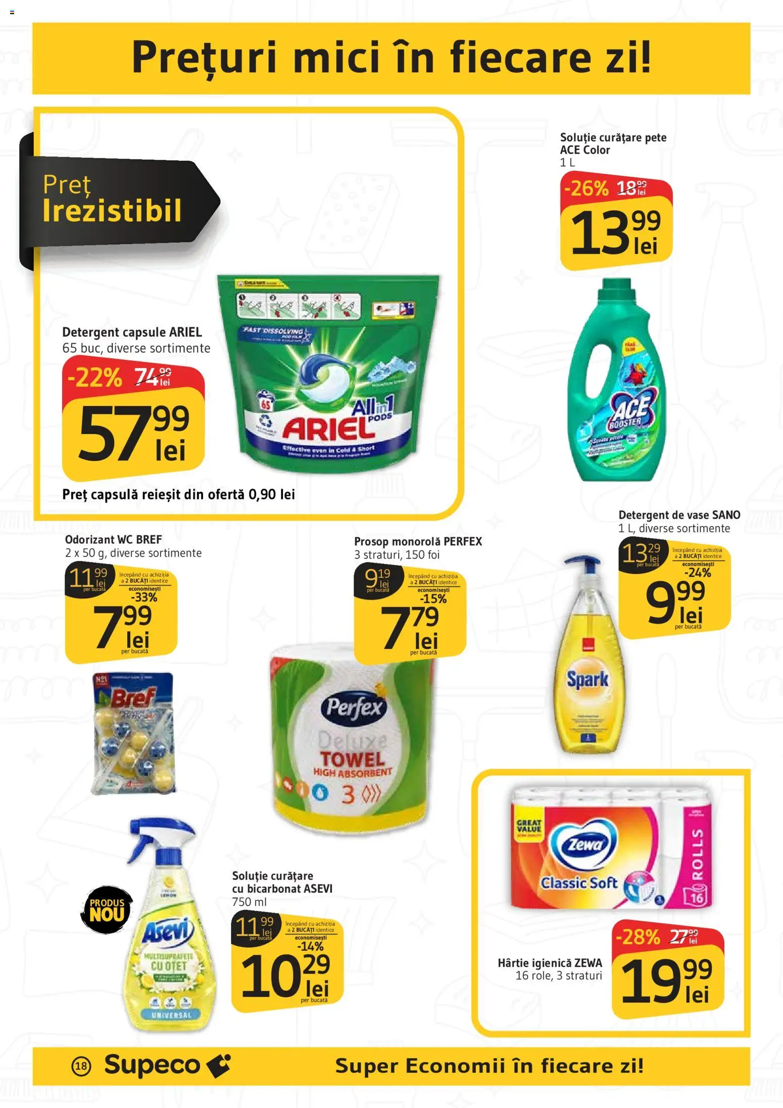 Noul catalog Supeco – valabil de la 30.04.2026 | Pagină: 18 | Produse: Detergent de vase, Mici, Oțet, Detergent