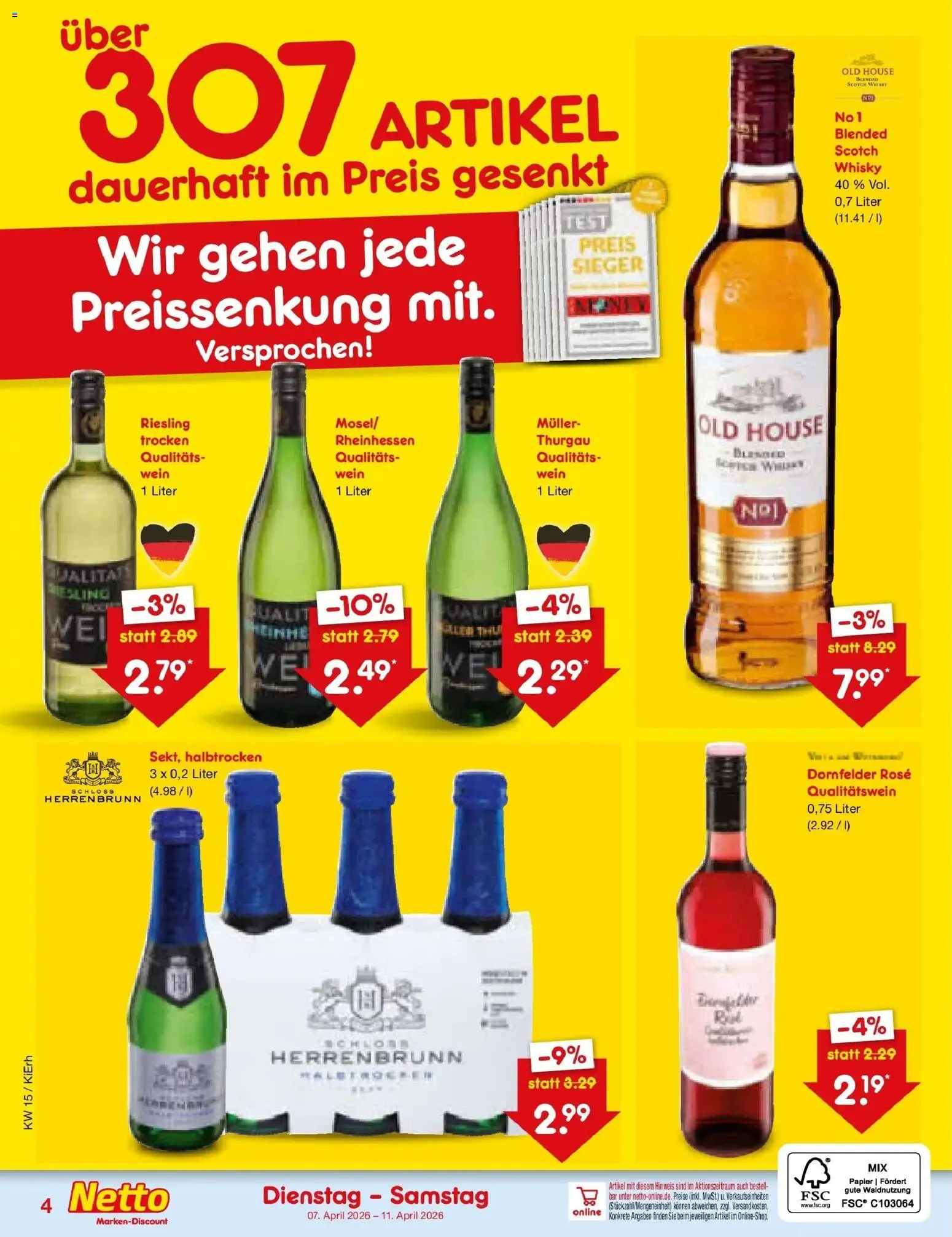 Netto Marken-Discount Prospekt München	 – gültig ab 07.04.2026 | Seite: 27 | Produkte: Whisky, Wein