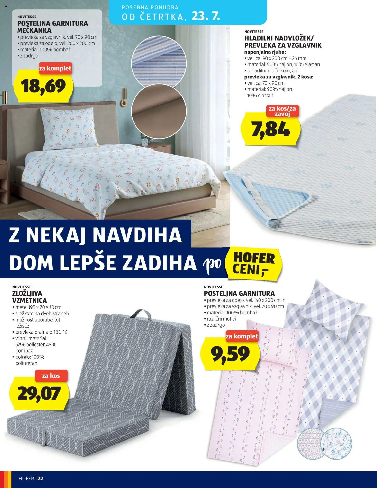 Hofer SI katalog | vrijedi od 15.07.2026 | Stranica: 22 | Proizvodi: Zavoj
