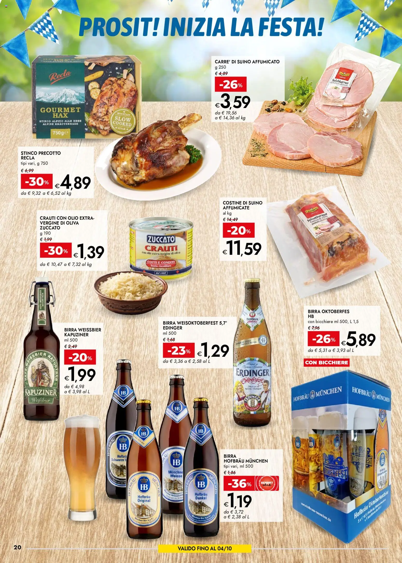 Volantino bennet del 10/09/2026 | Pagina: 20 | Prodotti: Erbe, Birra, Olio, Bicchiere