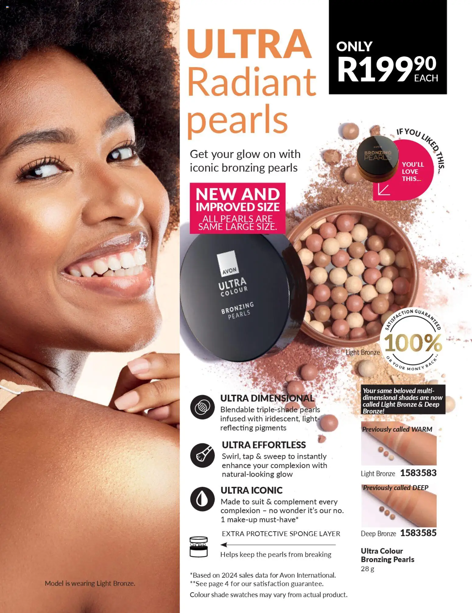 New Avon catalogue – valid from 01.04.2026 | Page: 75 | Products: Bronzing pearls, Suit, Light, Tap