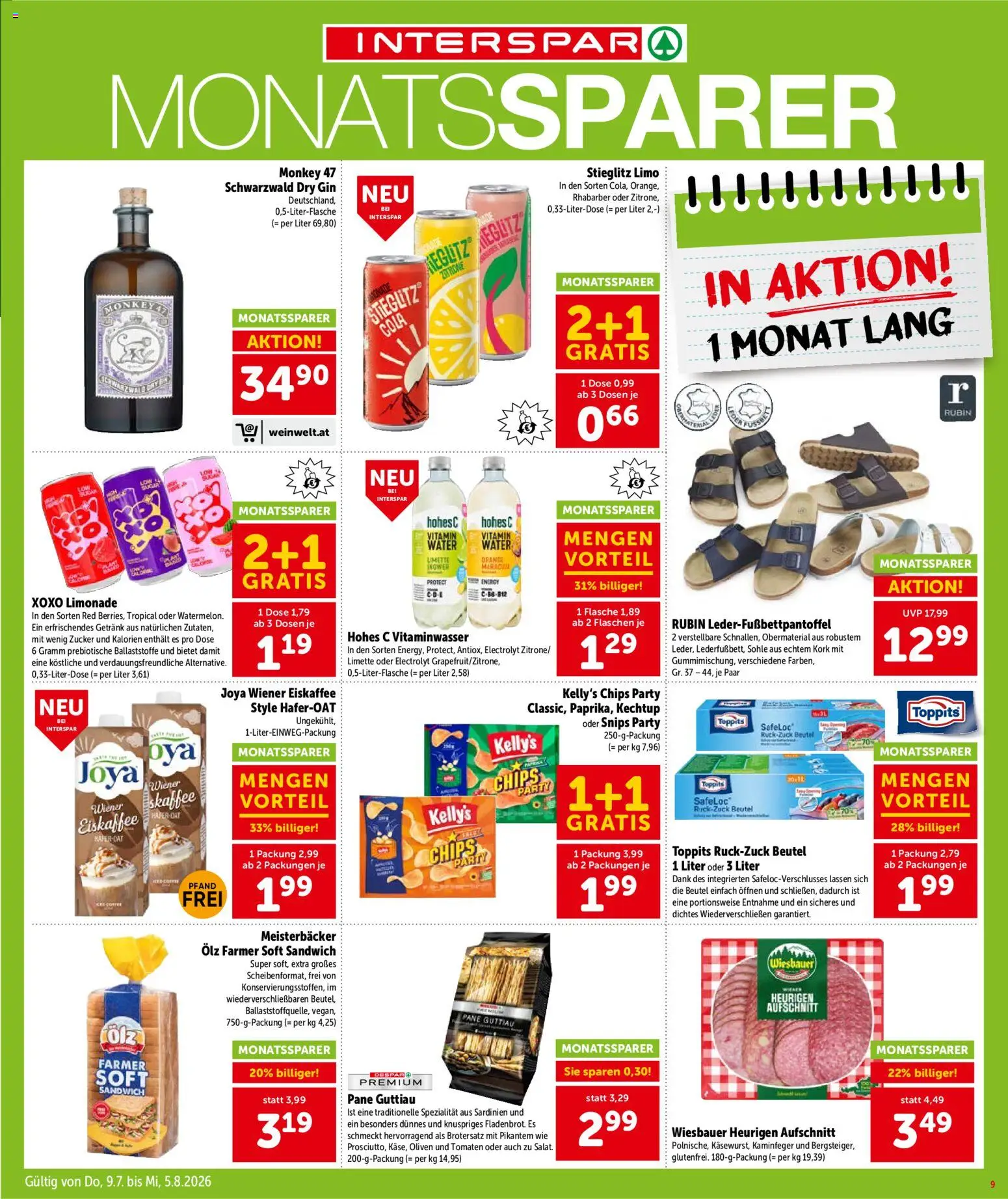 Interspar Flugblatt - Vorarlberg gültig ab 09.07.2026 | Seite: 10 | Produkte: Chips, Limette, Szeder, Tomaten