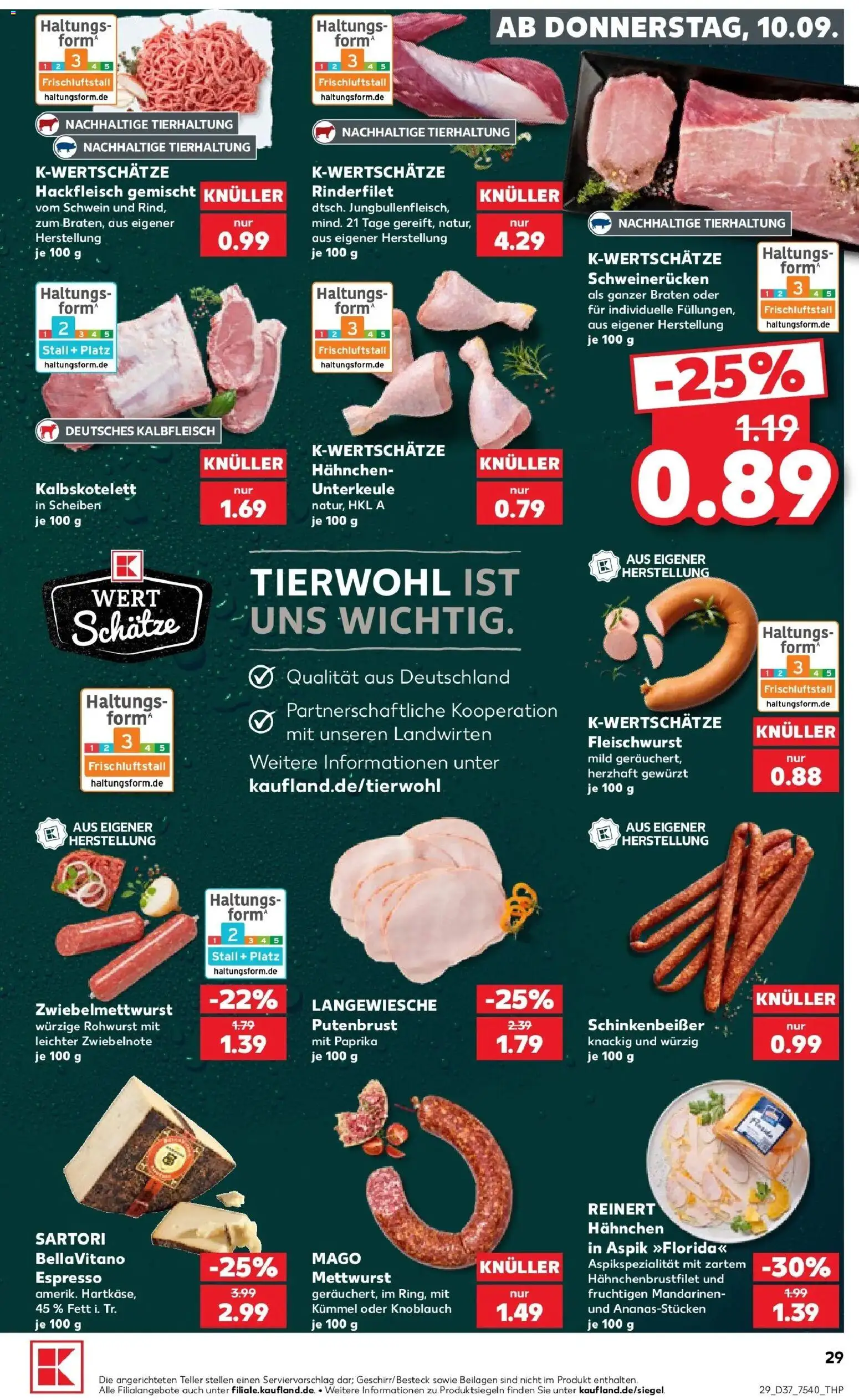 Prospekt Kaufland ab 07.09.2026 » Angebote Online zum Blättern | Seite: 38 | Produkte: Mandarinen, Paprika, Knoblauch, Hackfleisch