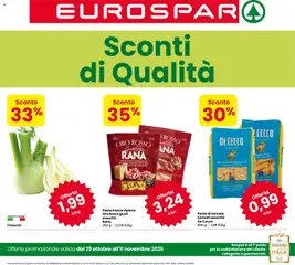 Anteprima del volantino Eurospar volantino valido a partire dal 29/10/2026