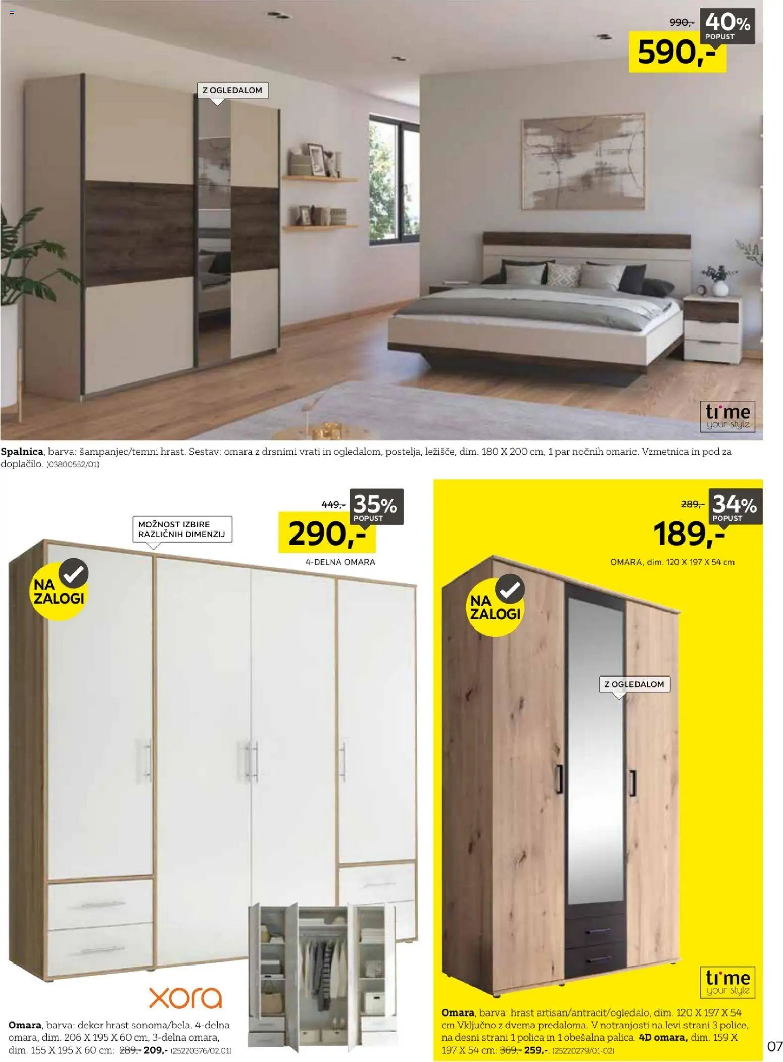 Novi XXXL Lesnina katalog ponudbe – veljaven od 04.05.2026 | Stran: 7 | Izdelki: Vzmetnica, Omara, Polica, Barva