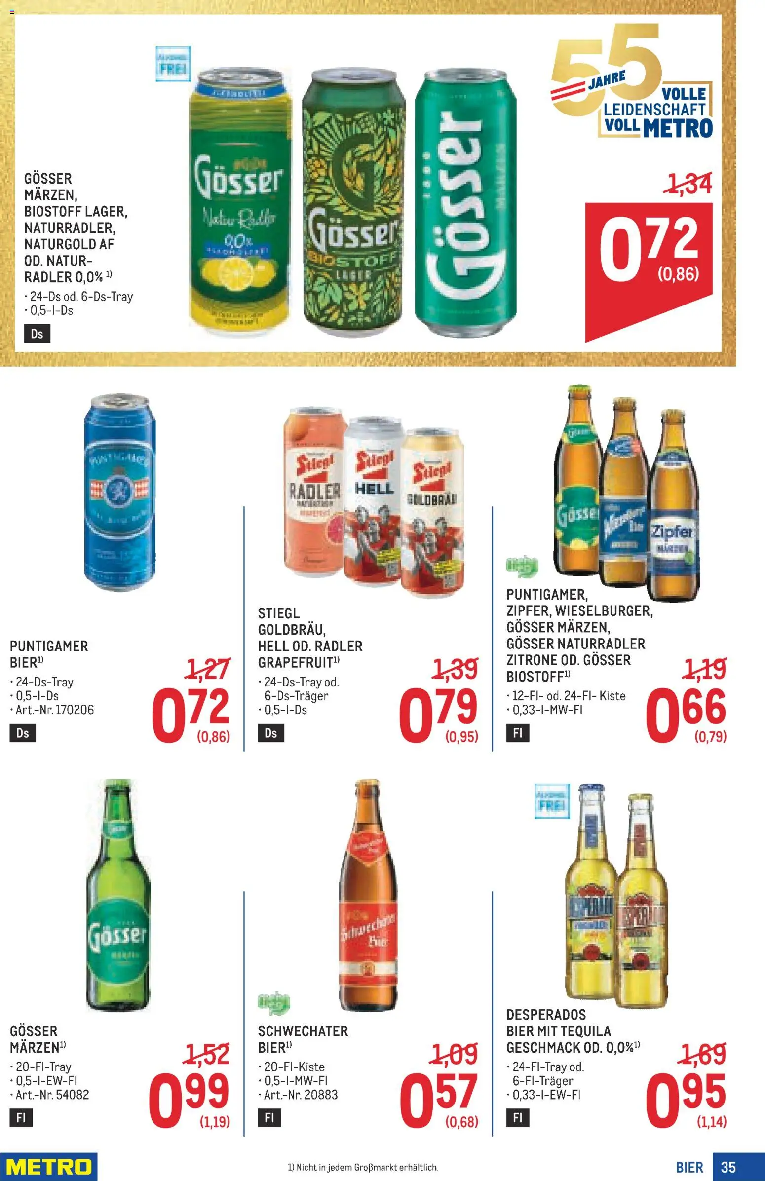 Metro angebote Profi gültig ab 28.05.2026 | Seite: 35 | Produkte: Zitrone, Bier