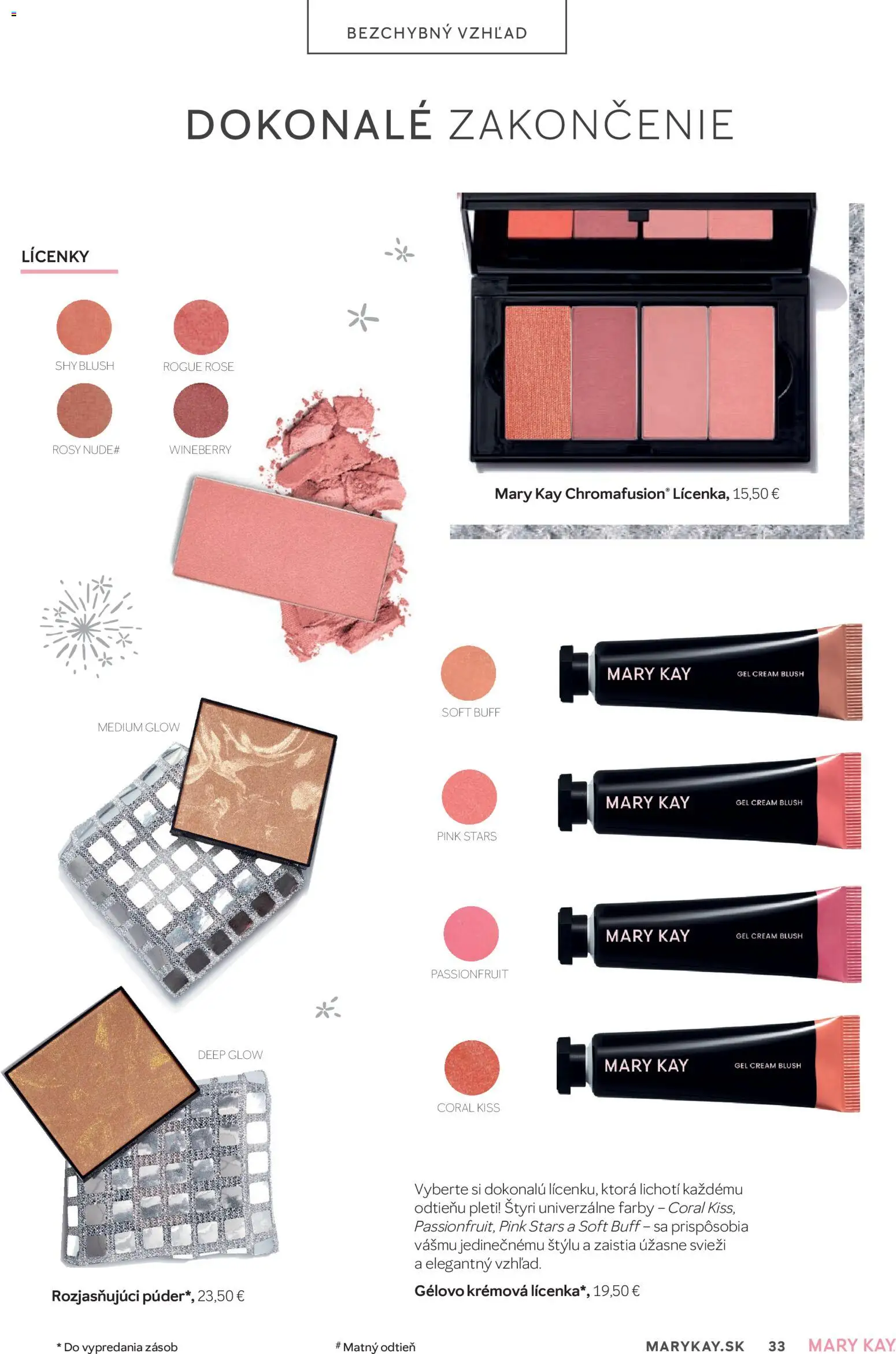 Nové Mary Kay akcie – leták je platný od 01.01.2026 | Strana: 33 | Produkty: Púder, Lícenka