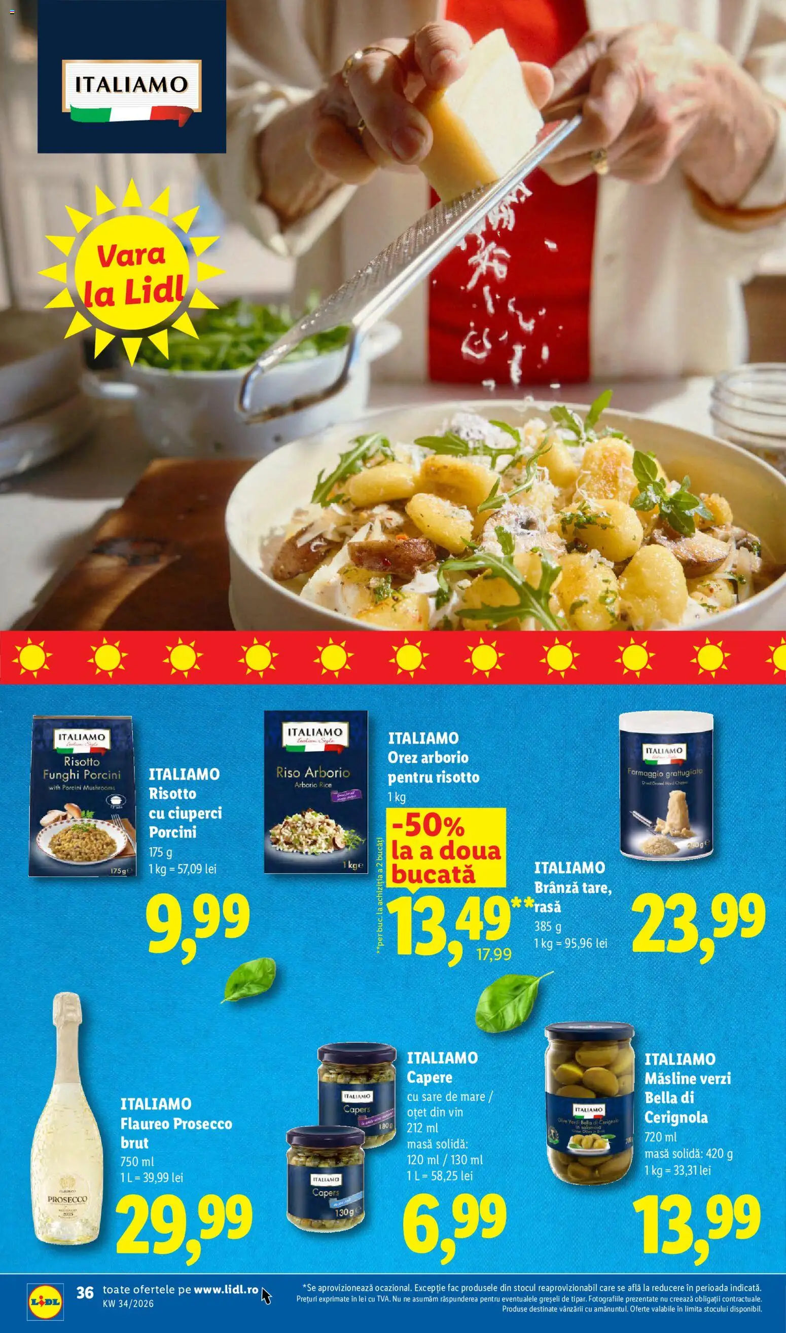 Noul catalog Lidl – valabil de la 17.08.2026 | Pagină: 36 | Produse: Masă, Bella, Italiamo, Sare