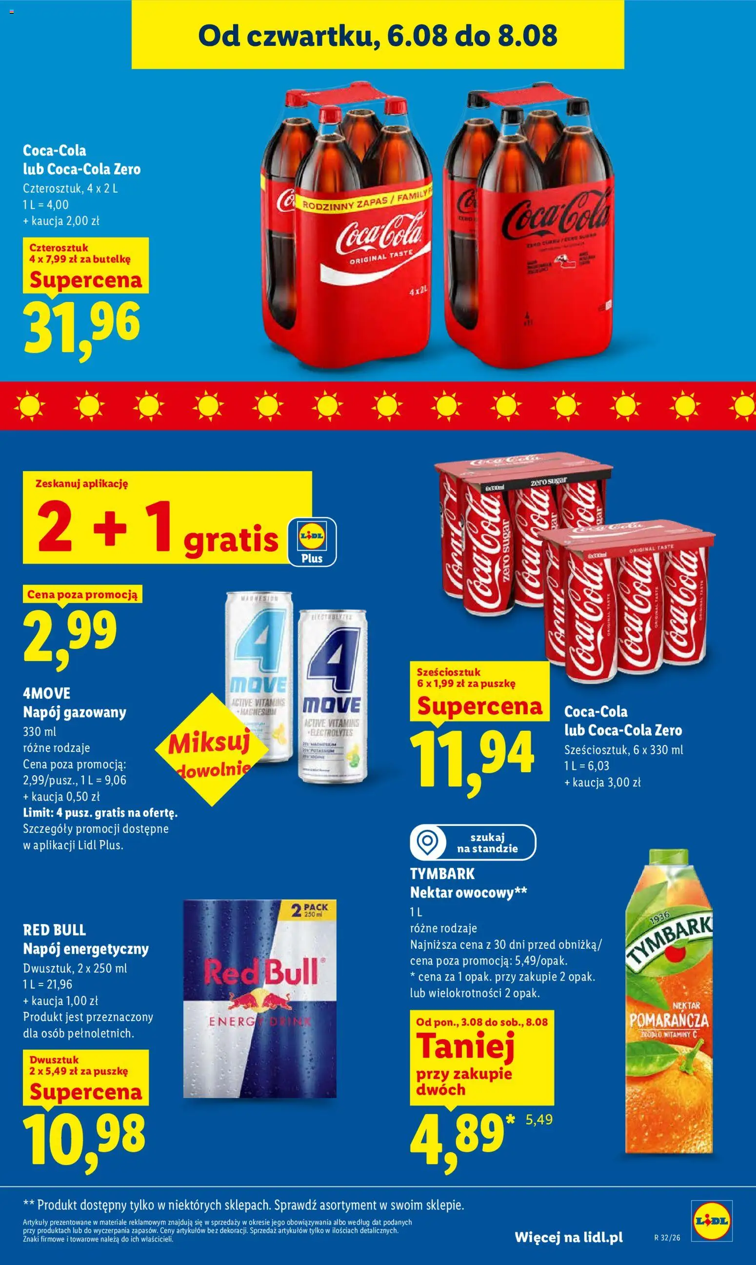 Lidl Polsko leták od 06.08.2026 | Strana: 69 | Produkty: Coca cola, Red Bull, Cola