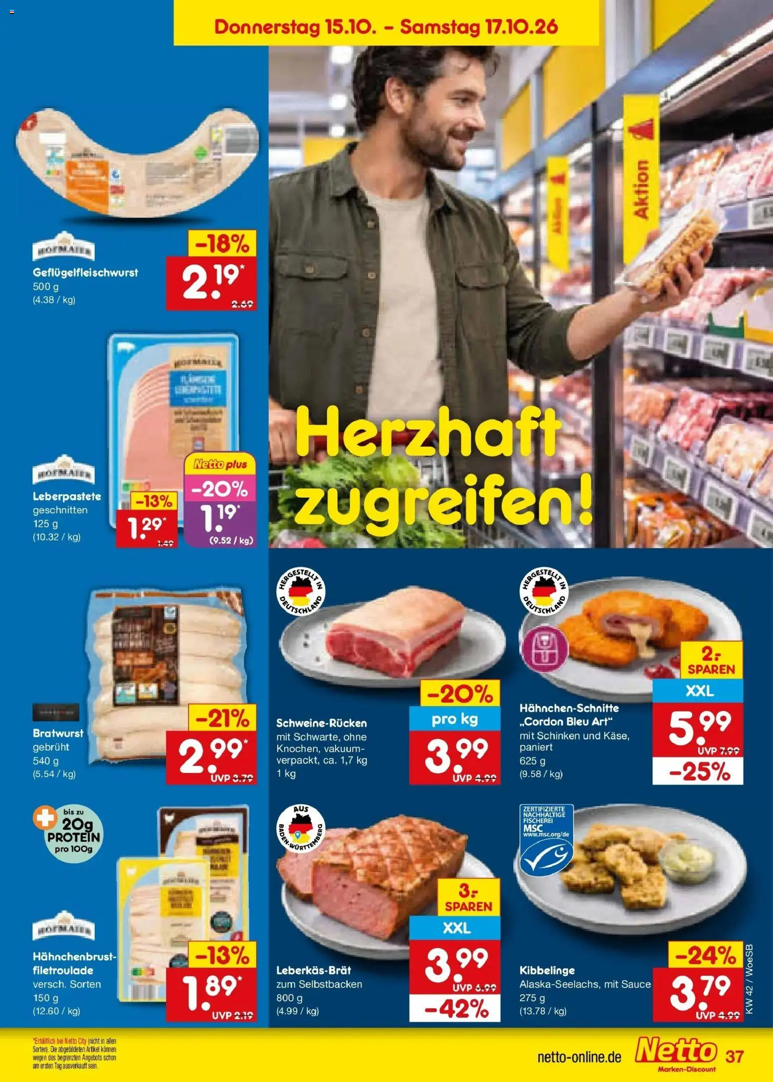 Netto Marken-Discount Prospekt Leonberg (ab 12.10.2026) » Angebote | Seite: 51 | Produkte: Bratwurst, Schweinerucken, Schinken, Hahnchenbrust