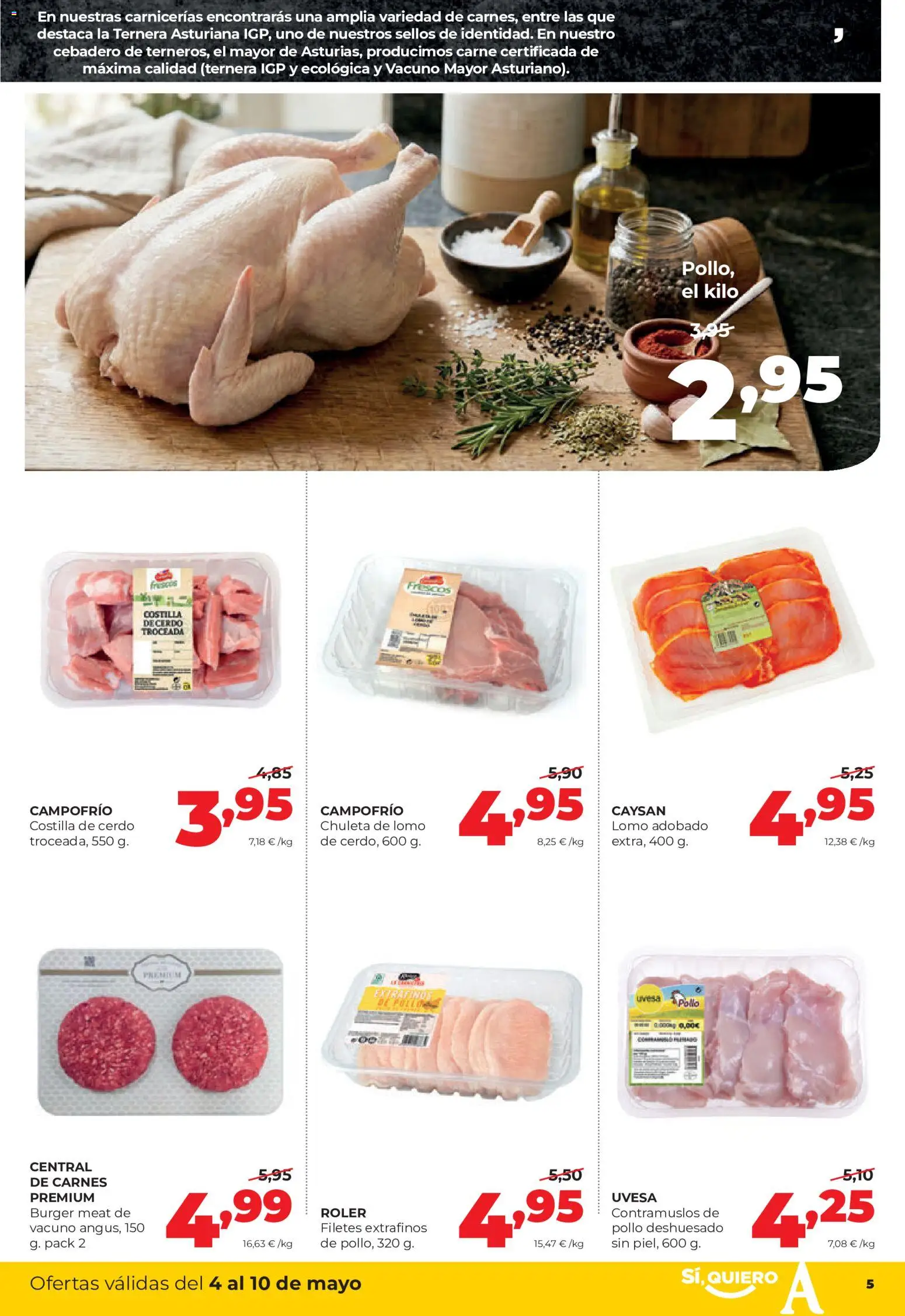 Alimerka folleto Castilla y León │ válido desde el 04.05.2026 | Página: 5 | Productos: Cerdo, Costilla de cerdo