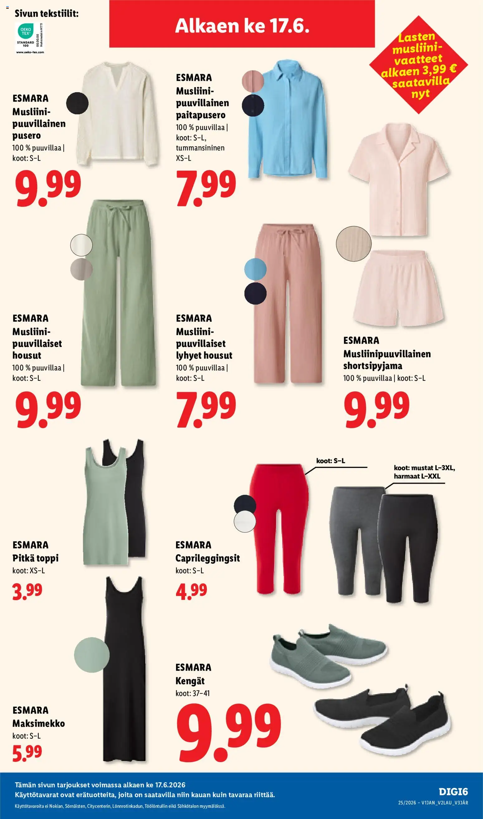 Lidl tarjoukset - Helsinki – voimassa 17.06.2026 alkaen | Sivu: 22 | Tuotteet: Vaatteet, Toppi, Pusero, Housut