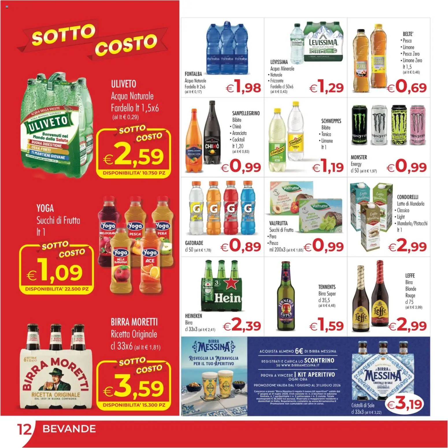 Volantino MerSi Supermercati del 17.06.2026 | Pagina: 12 | Prodotti: Birra, Limone, Acqua minerale, Heineken