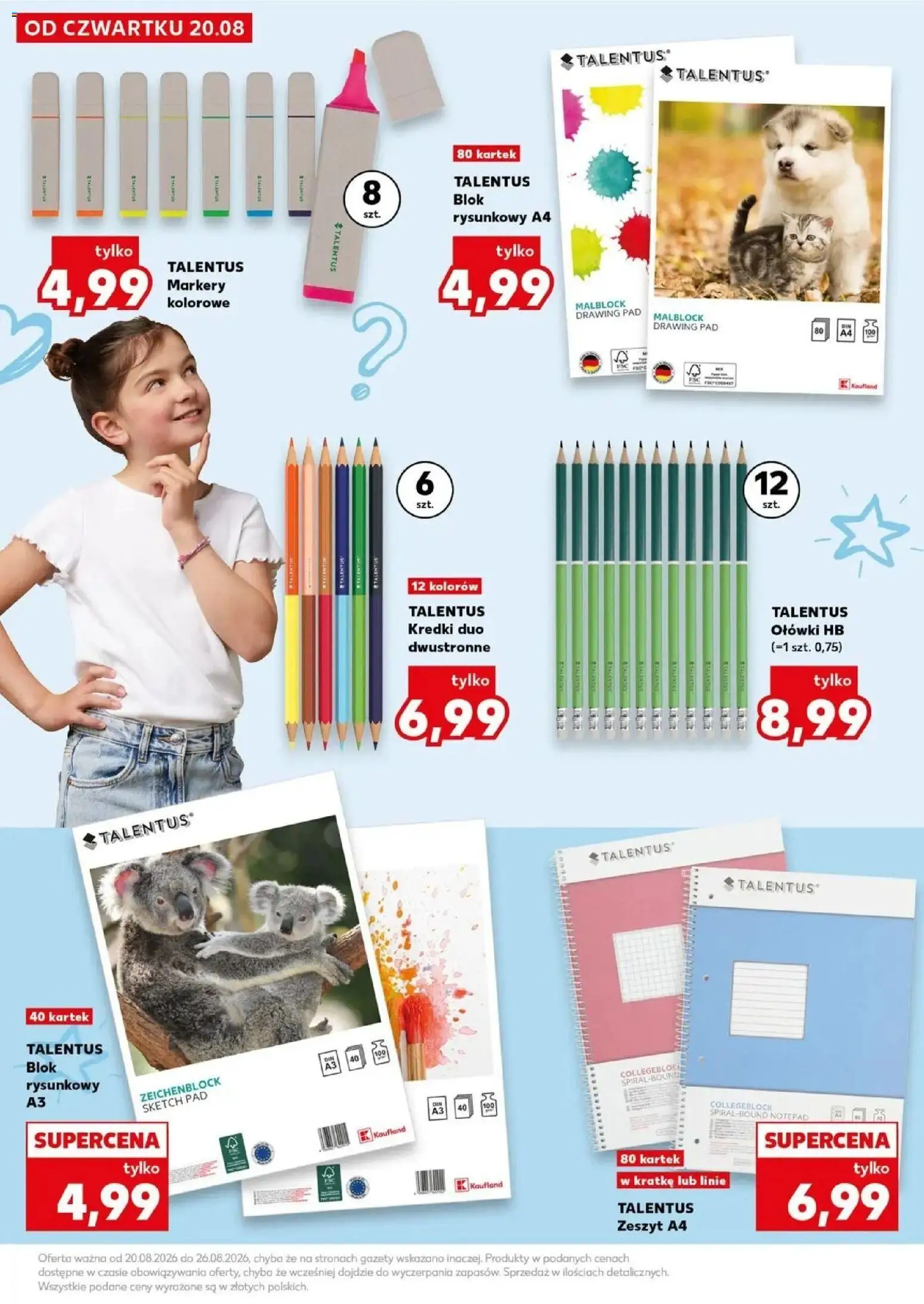 Kaufland gazetka - Wszystko do szkoły od 20.08.2026 - od jutra PDF | Strona: 27 | Produkty: Zeszyt, Kredki, Gazety