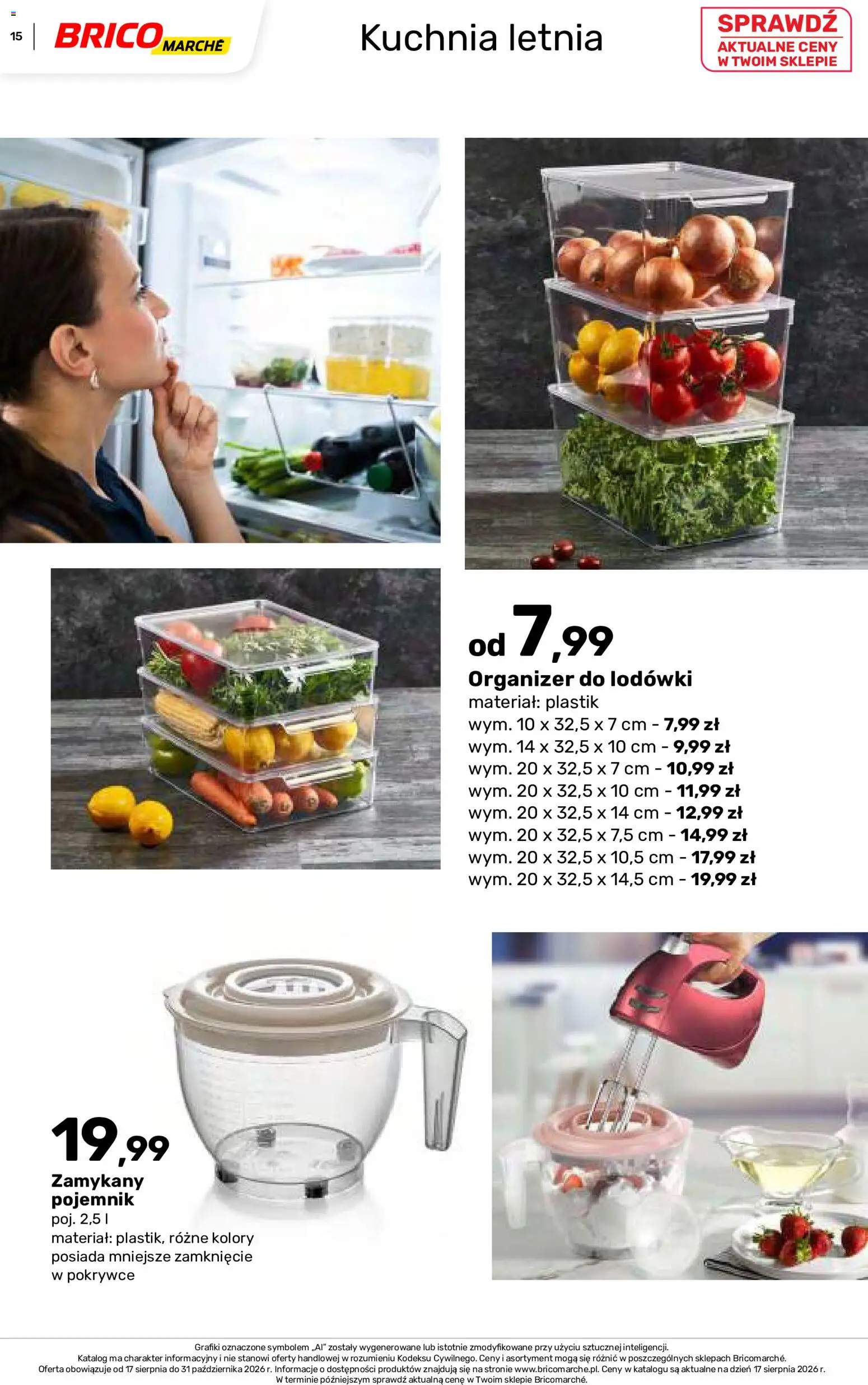 Brico Marché gazetka - Jesienne Inspiracje od 17.08.2026 | Strona: 15 | Produkty: Lodówki