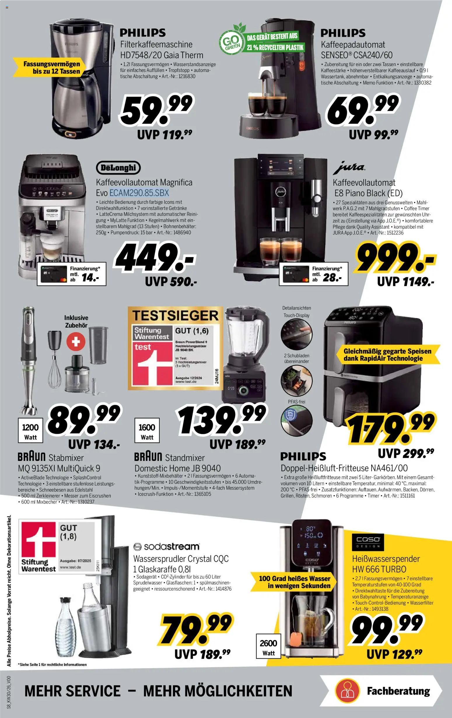 Medimax Prospekt – gültig ab 18.07.2026 | Seite: 8 | Produkte: Spezialitäten, Babynahrung, Wasser, Heißluftfritteuse