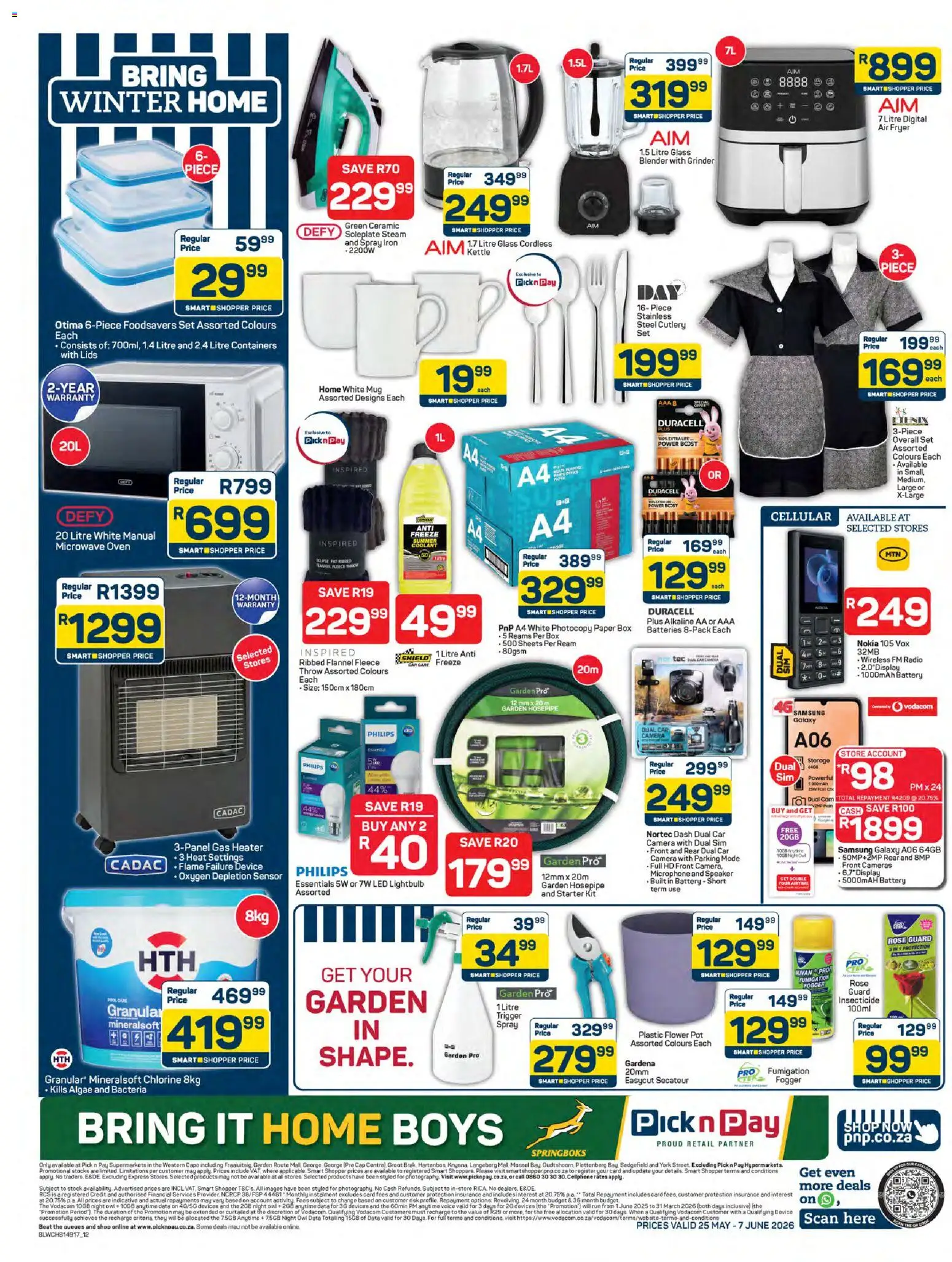 New Pick n Pay catalogue – valid from 25.05.2026 | Page: 12 | Products: Camera, Fryer, Air fryer, Heater