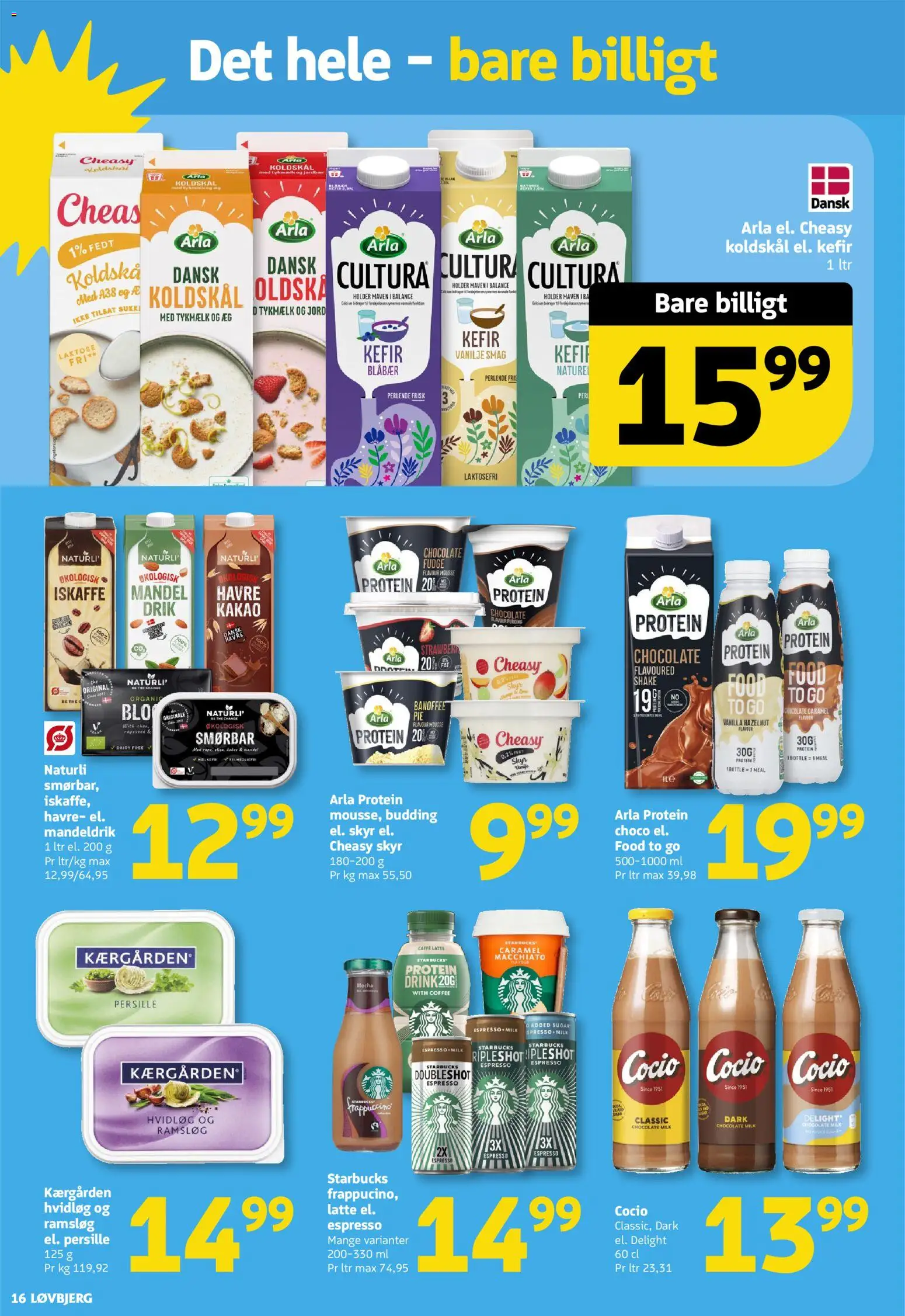 Løvbjerg tilbudsavis – gyldig fra 14/08/2026 | Side: 16 | Produkter: Blåbær, Skyr, Jordbær, Koldskål