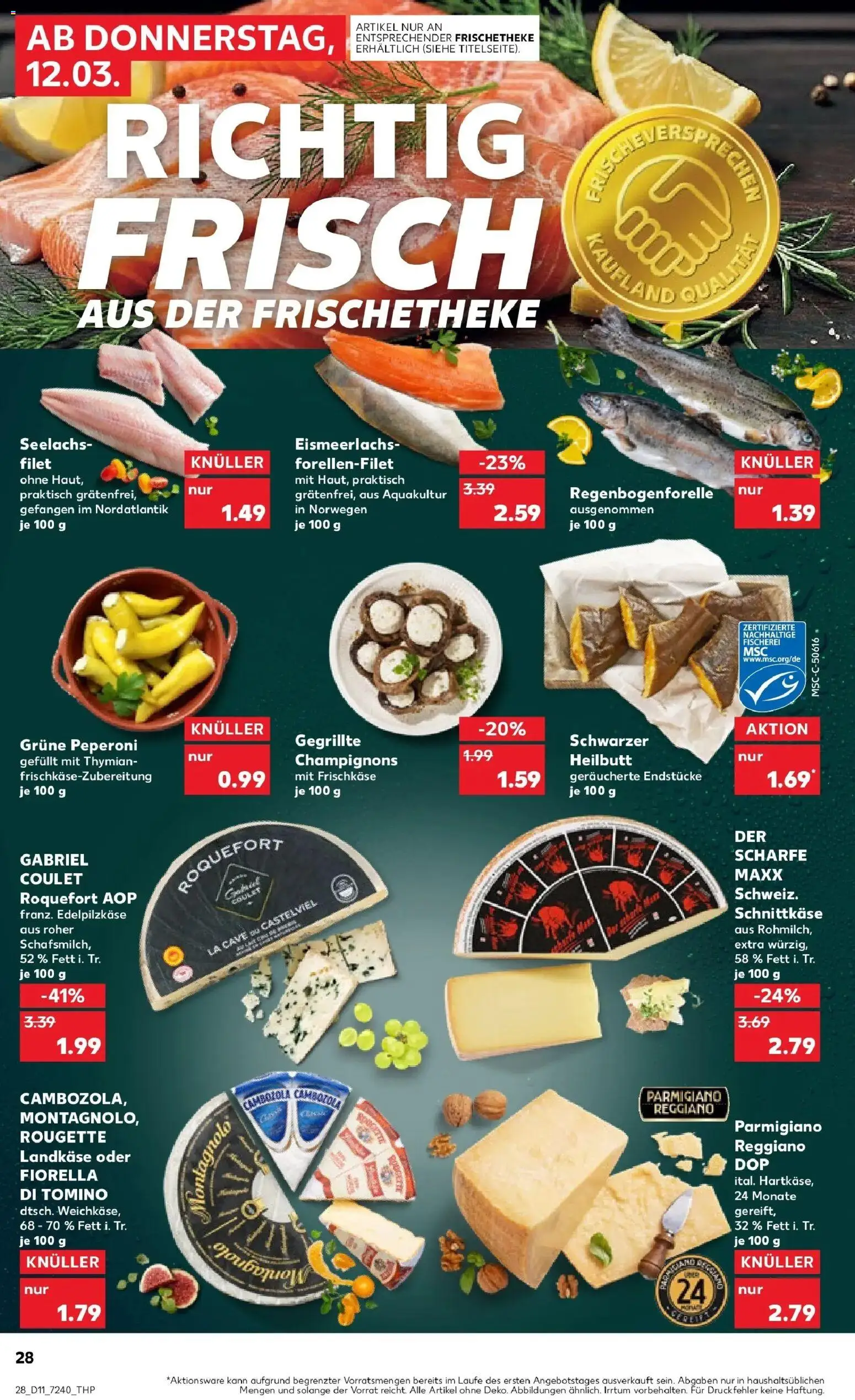 Kaufland Prospekt Iserlohn	 – gültig ab 09.03.2026 | Seite: 40 | Produkte: Champignons, Frischkase