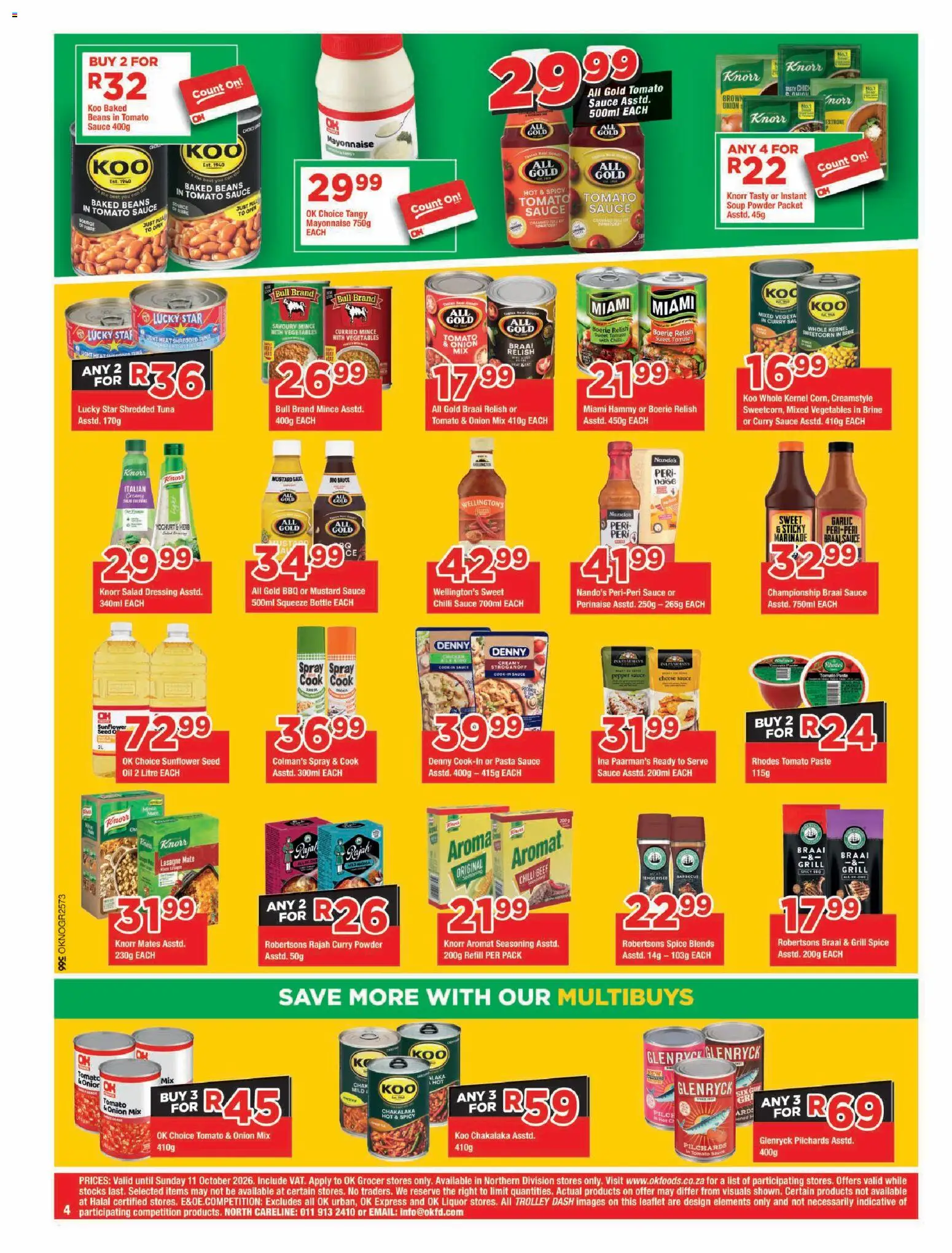 New OK Foods catalogue – valid from 23/09/2026 | Page: 4 | Products: Grill, Beef, Braai relish, Sauce