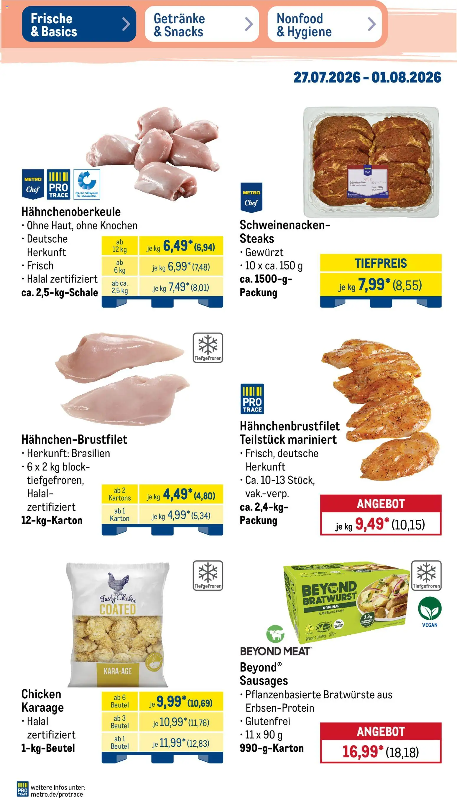 Metro Prospekt – gültig ab 27.07.2026 | Seite: 5 | Produkte: Bratwurst, Schweinenacken