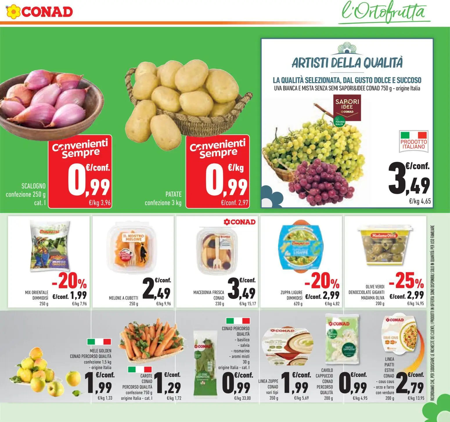 Volantino Conad del 26/08/2026 | Pagina: 11 | Prodotti: Uva, Basilico, Macedonia, Cavolo cappuccio