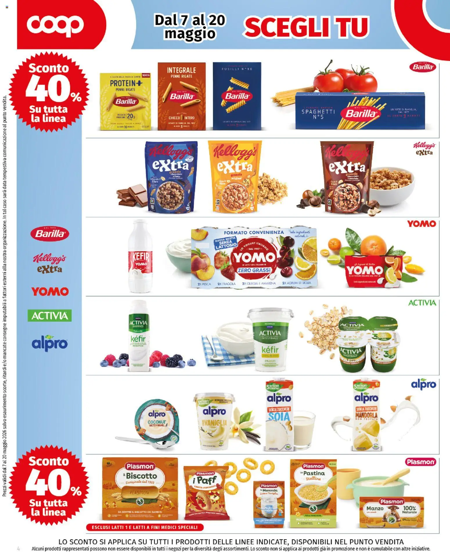 Volantino COOP del 07.05.2026 | Pagina: 4 | Prodotti: Agrumi, Data, Fusilli, Penne