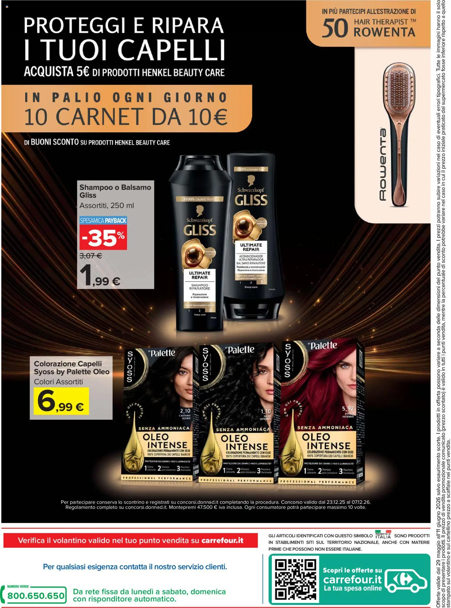 Volantino Carrefour del 29.05.2026 | Pagina: 2 | Prodotti: Shampoo, Balsamo, Colorazione capelli, Scaffale