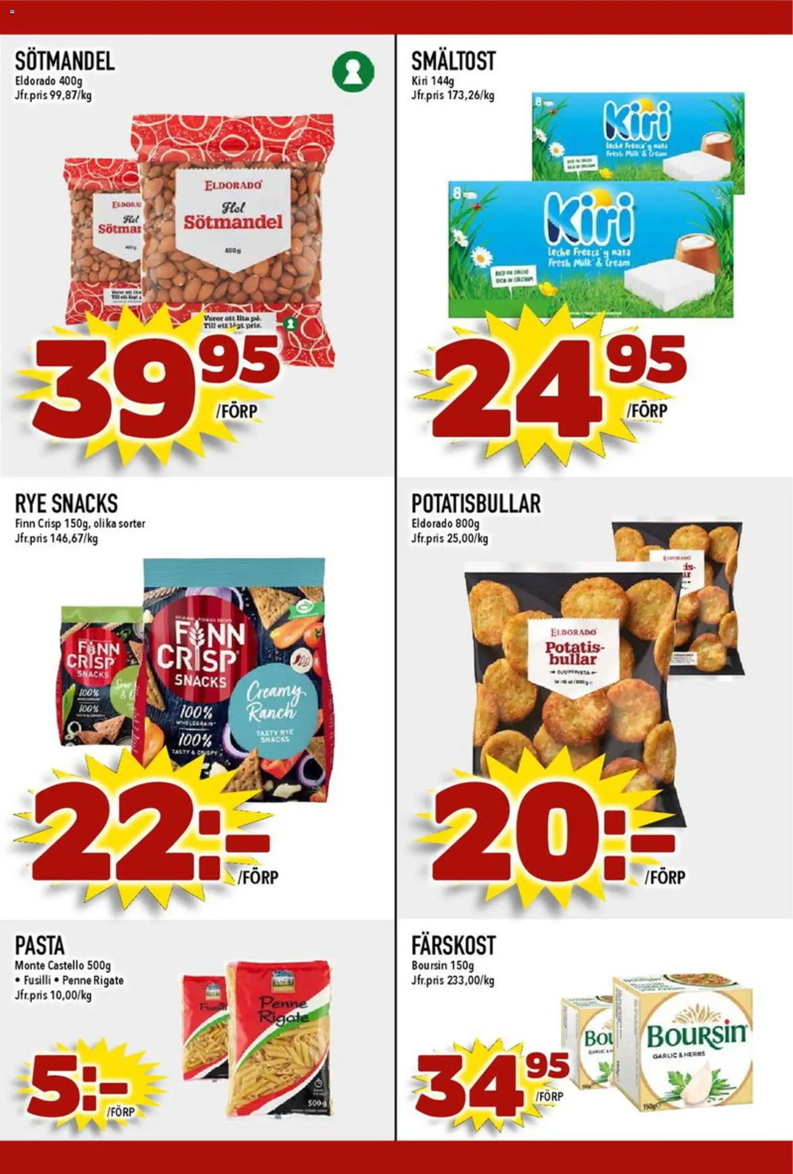 Matdax reklamblad aktuell från 24/08/2026 | Sida: 20 | Produkter: Potatisbullar, Potatis, Snacks, Pasta