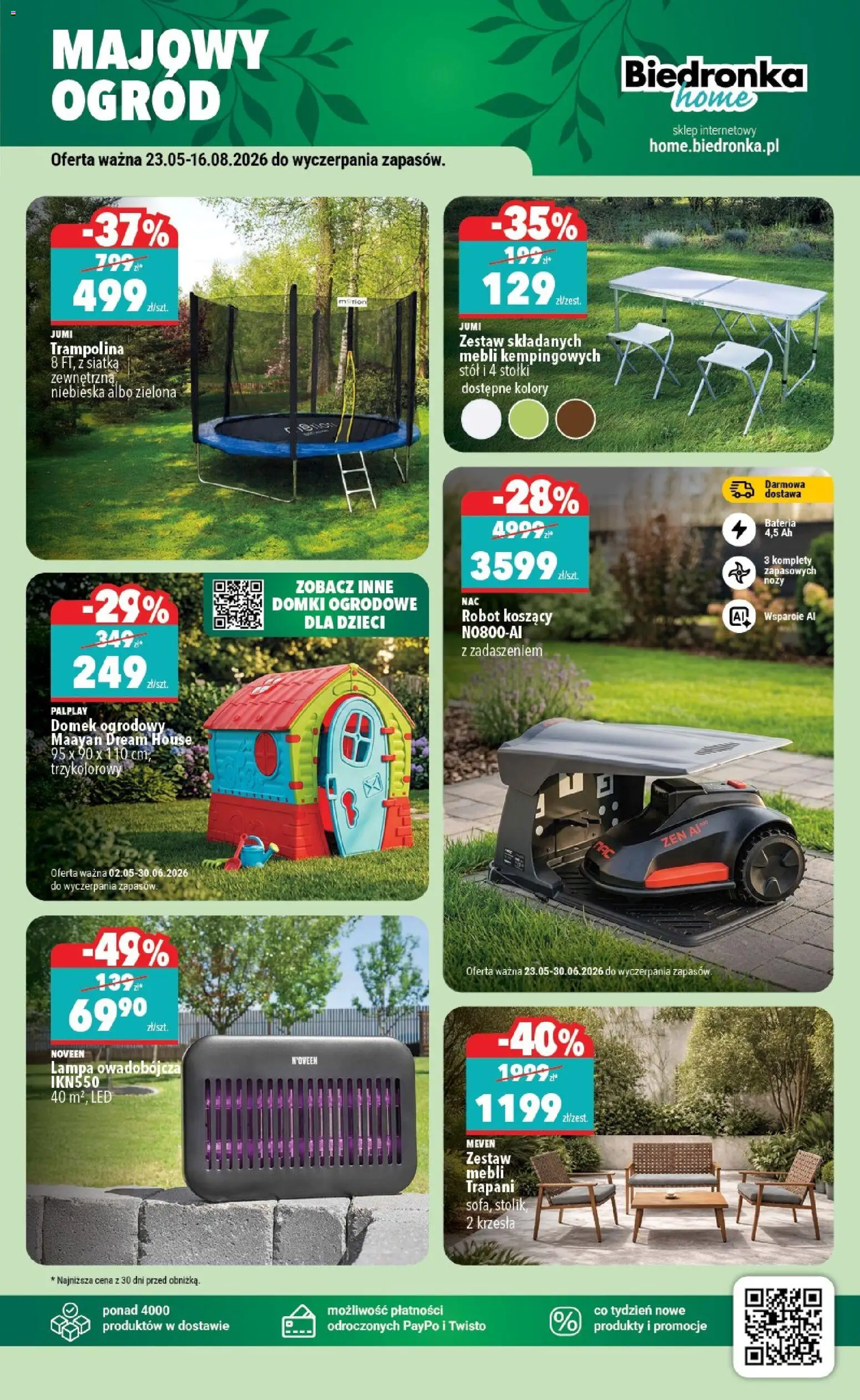 Biedronka Polsko leták - Home od 23.05.2026 | Strana: 5 | Produkty: Robot, Trampolína, Lampa, LED