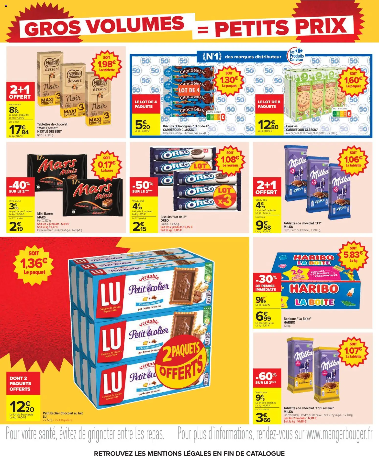 {H1} | Page: 12 | Produits: Cookies, Lait, Beurre, Chocolat