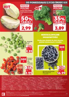 Pogląd oferty "K-STĄD TAKIE DOBRE Polska kapusta na gołąbki luzem, Polska kapusta na gołąbki luzem" - ważna od 29.10.2026 | Strona: 65 | Produkty: Borówki, Smoothie, Kapusta na gołąbki, Pomidory