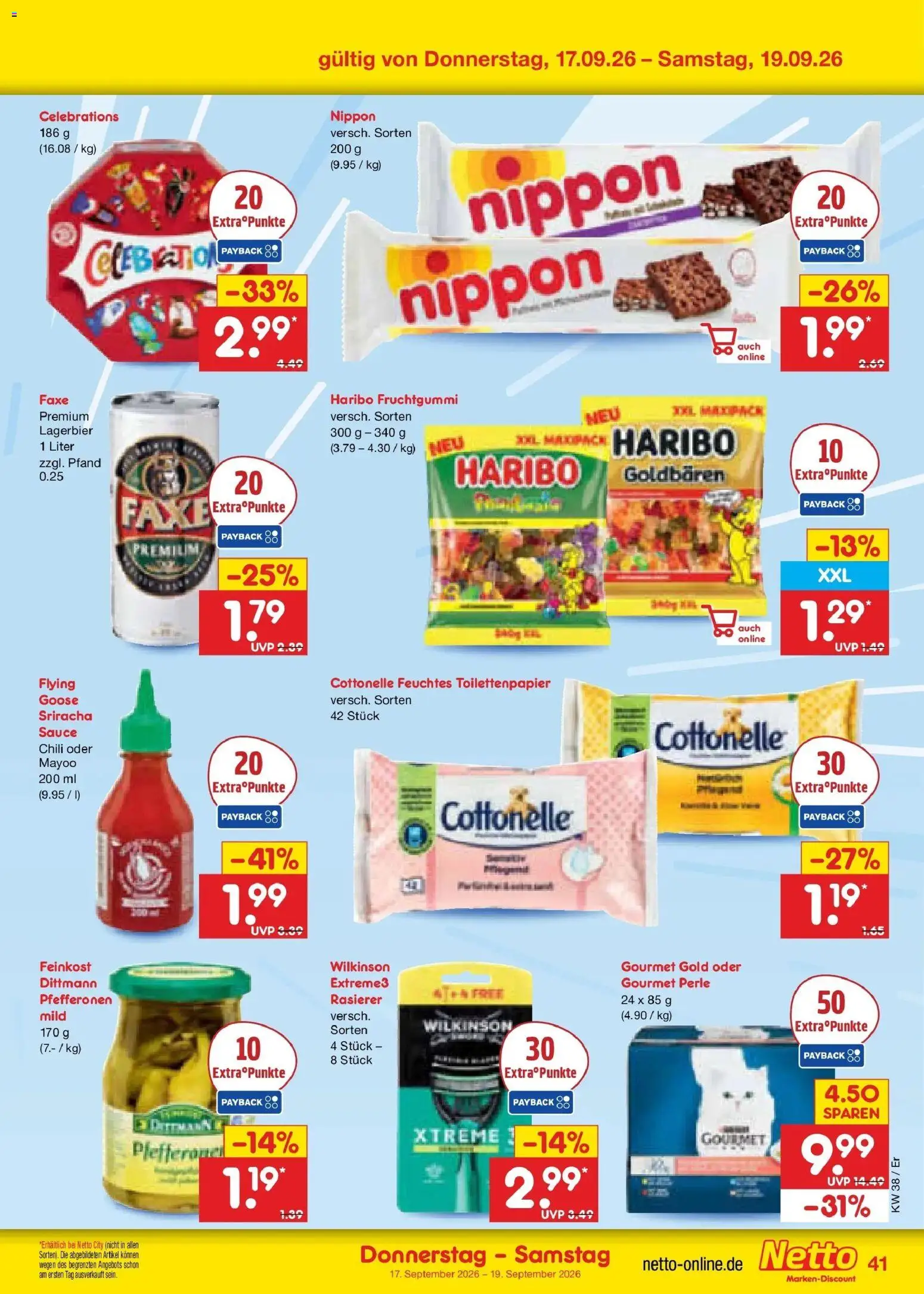 Netto Marken-Discount Prospekt Naumburg – gültig ab 14.09.2026 | Seite: 55 | Produkte: Rasierer, Haribo, Chili, Feuchtes Toilettenpapier