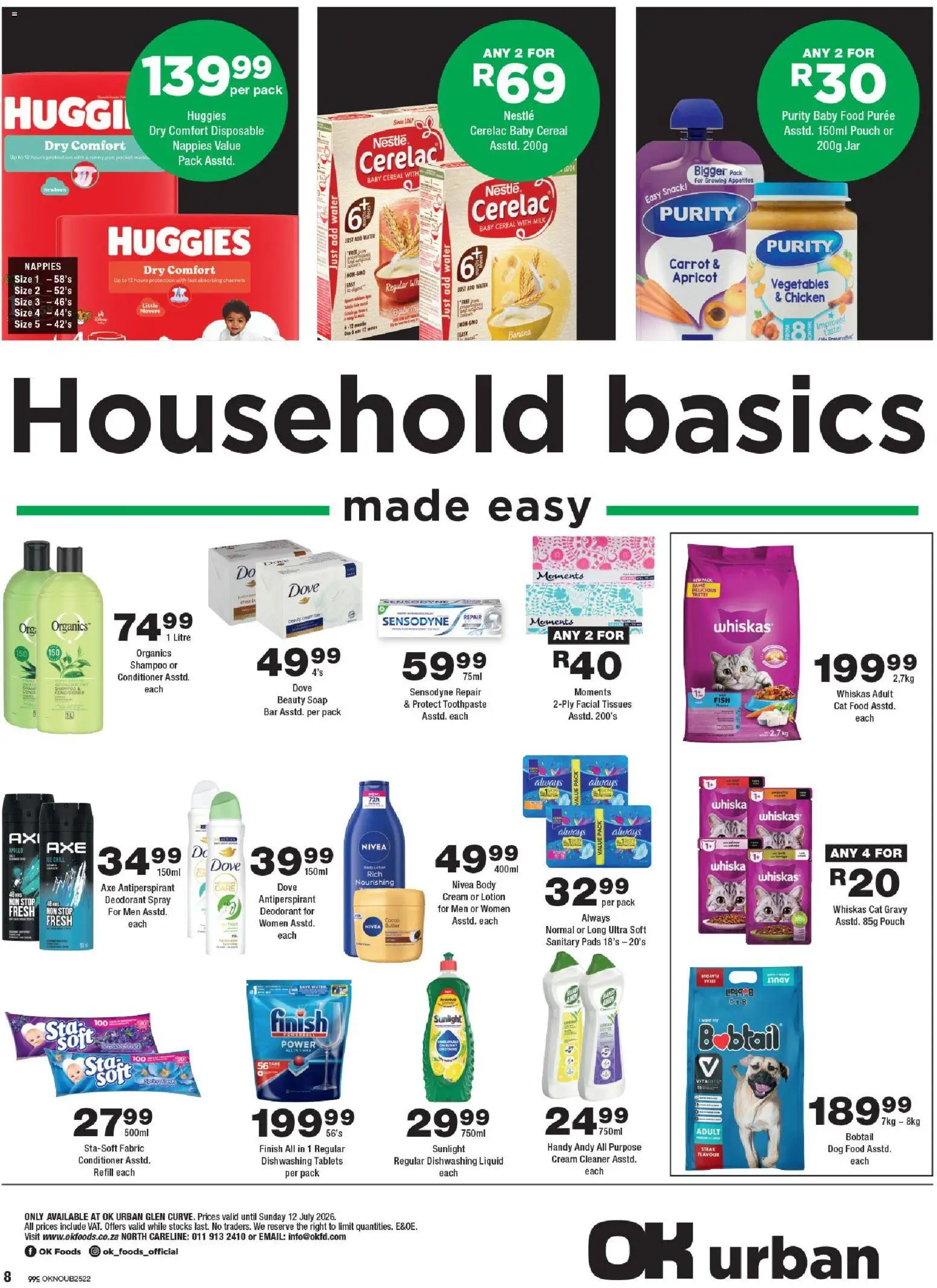 New OK Foods catalogue – valid from 24/06/2026 | Page: 8 | Products: Chicken, Gravy, Antiperspirant, Water