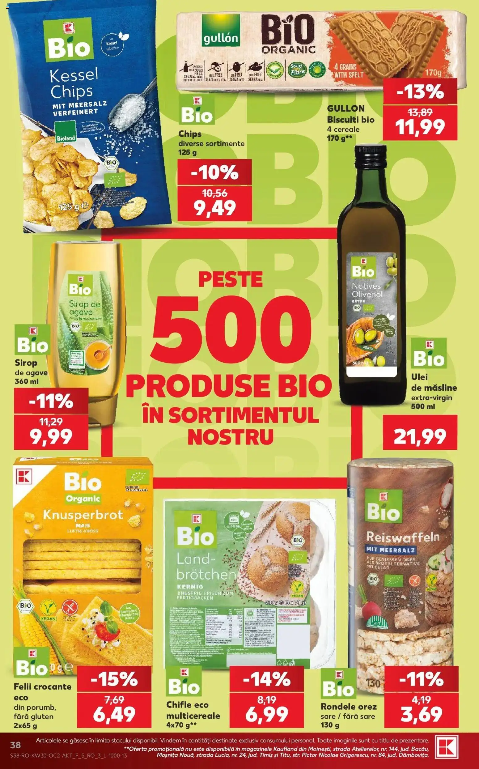 Noul catalog Kaufland – valabil de la 22.07.2026 | Pagină: 38 | Produse: Ulei de masline, Ulei, Sirop de agave, Cereale