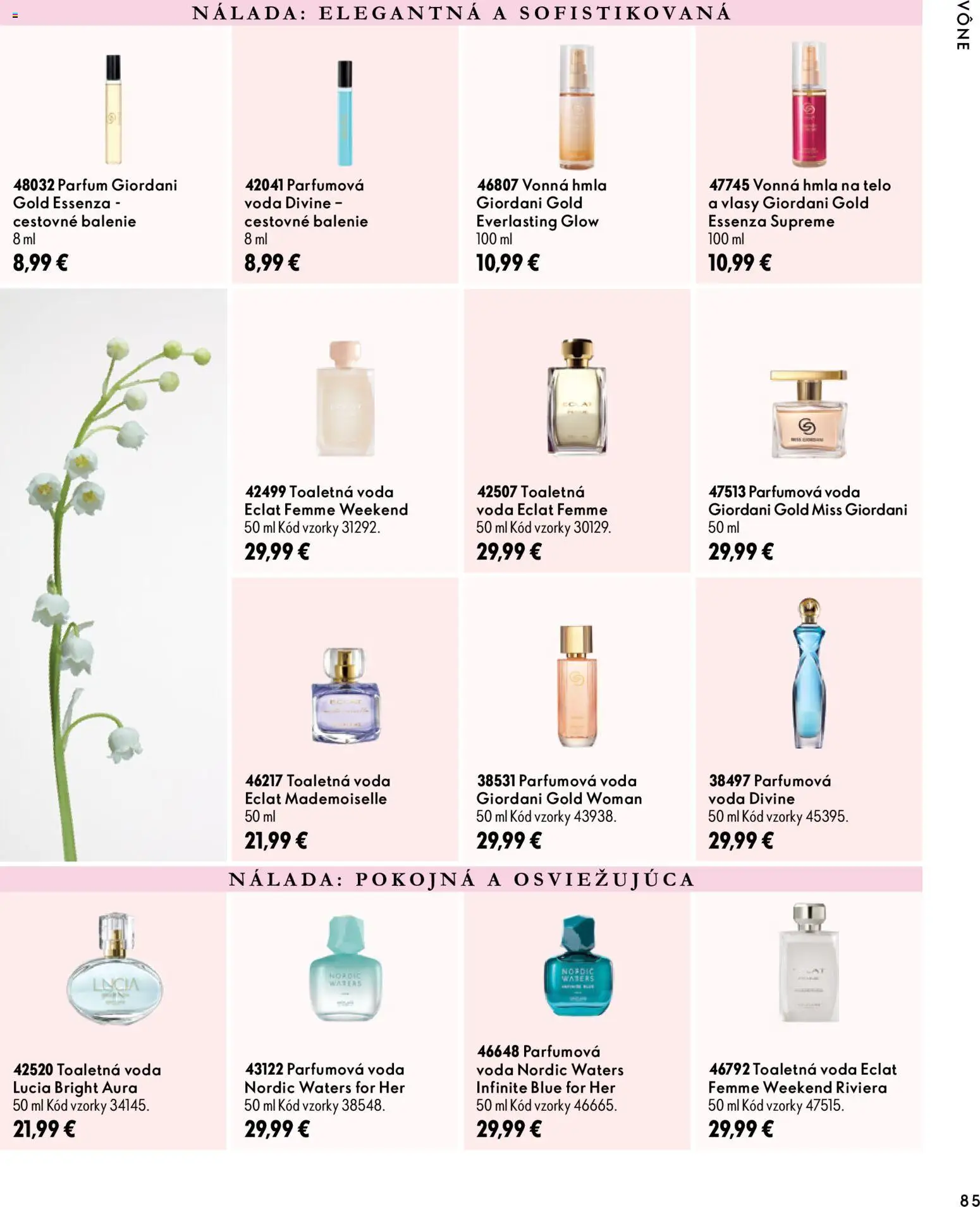 Nové Oriflame akcie – leták je platný od 30.09.2026 | Strana: 85 | Produkty: Voda
