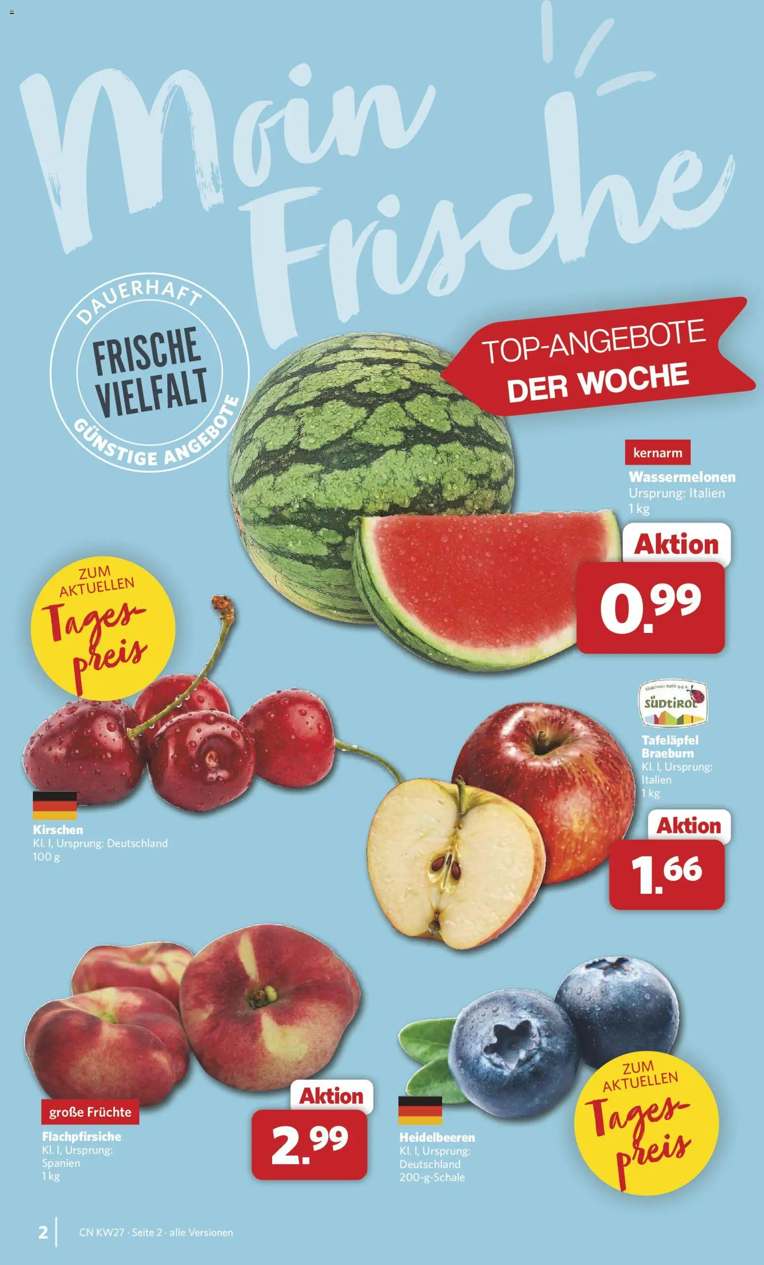 Combi Prospekt – gültig ab 29.06.2026 | Seite: 2 | Produkte: Kirschen, Heidelbeeren