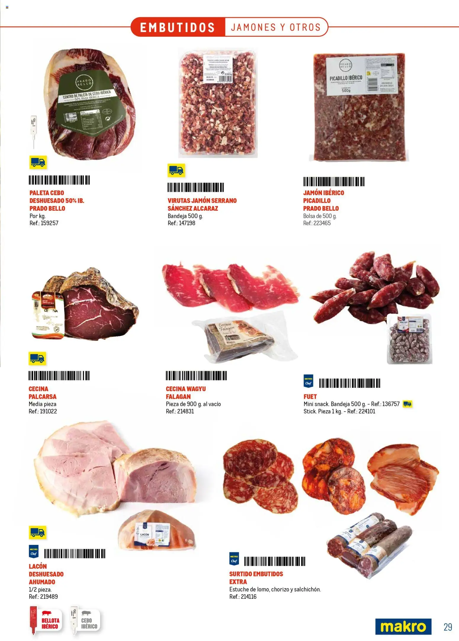 Makro Especial Catering Prat │ válido desde el 16.03.2026 | Página: 29 | Productos: Jamón serrano, Jamón, Νυχτικό, Bolsa