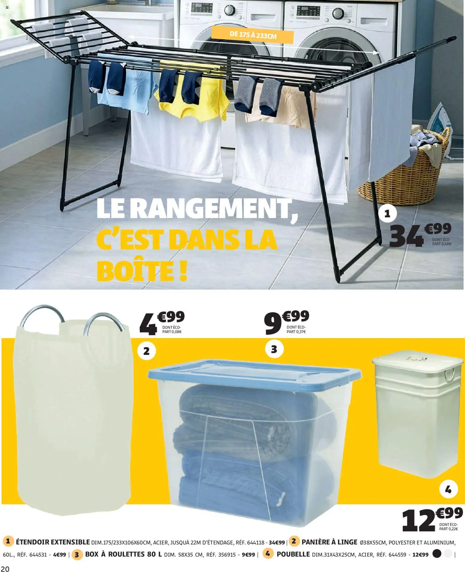 {H1} | Page: 20 | Produits: Poubelle, Étendoir
