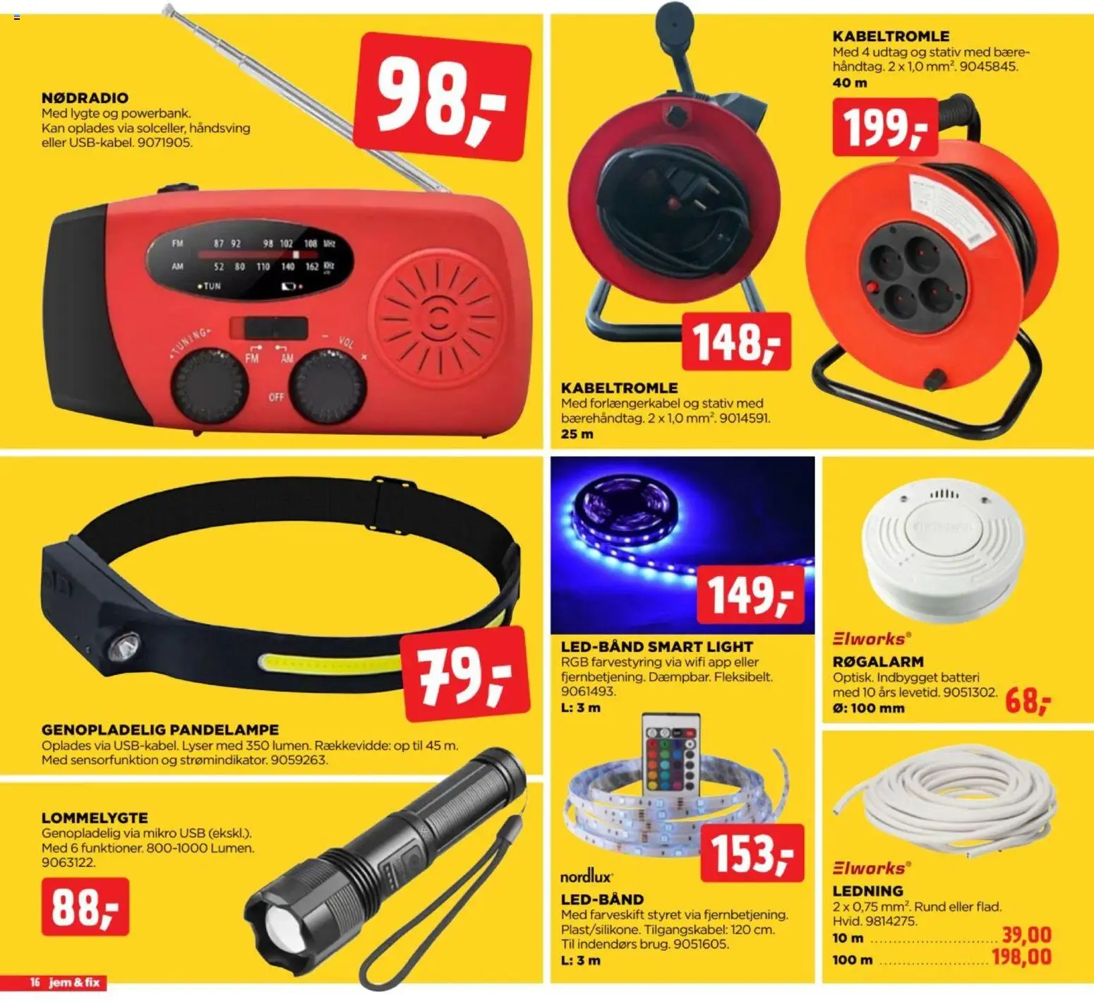 Jem & fix tilbudsavis – gyldig fra 18/10/2026 | Side: 16 | Produkter: Tun, USB, Batteri